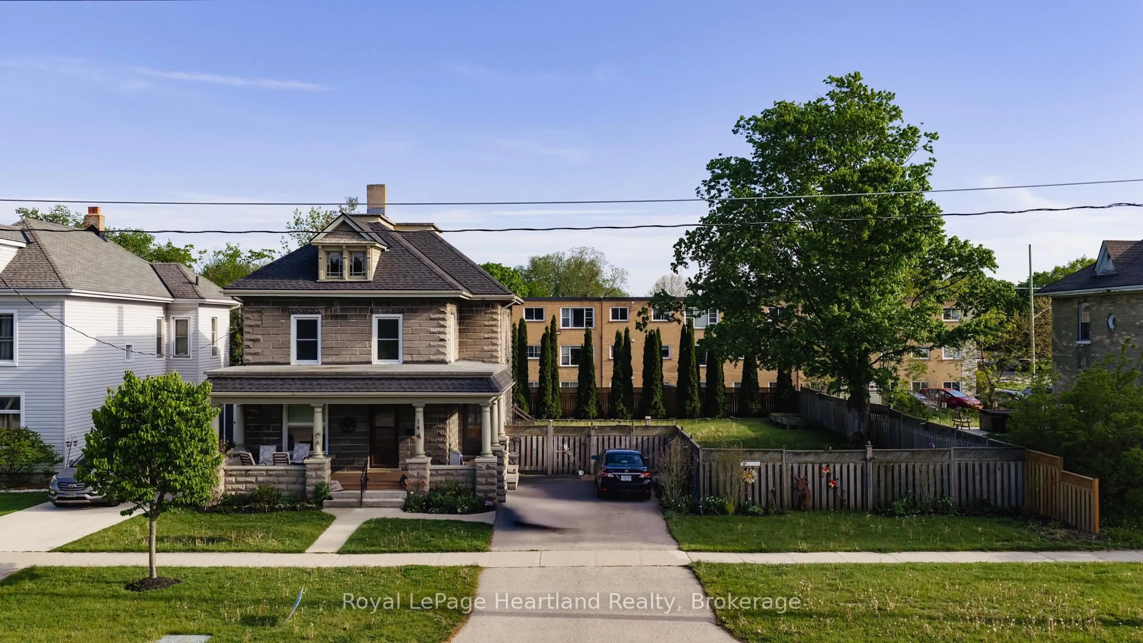 A pic from outside/outdoor area/front of a property/back of a property/a pic from drone, street for 14 Elgin Ave, Goderich Ontario N7A 1K2