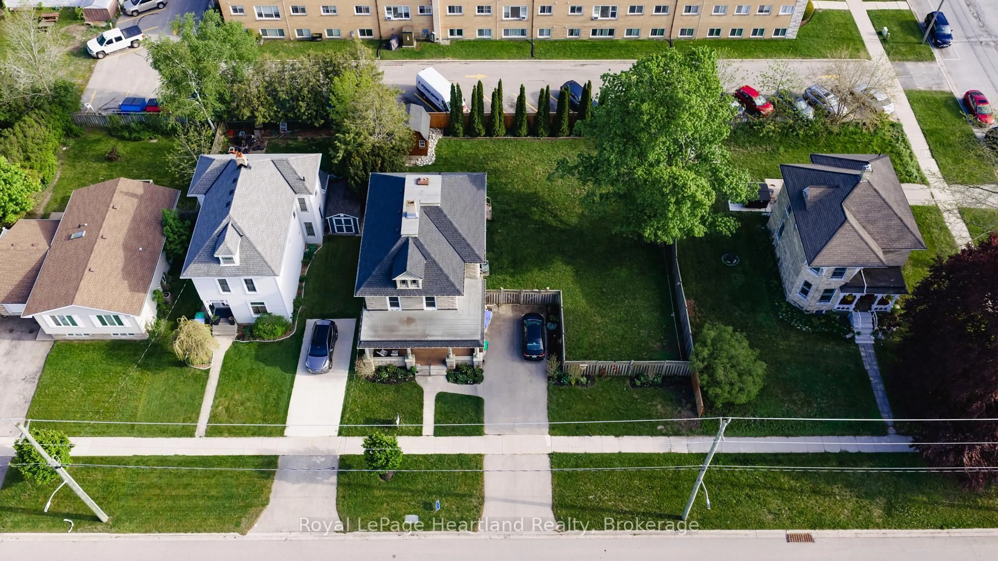 A pic from outside/outdoor area/front of a property/back of a property/a pic from drone, street for 14 Elgin Ave, Goderich Ontario N7A 1K2