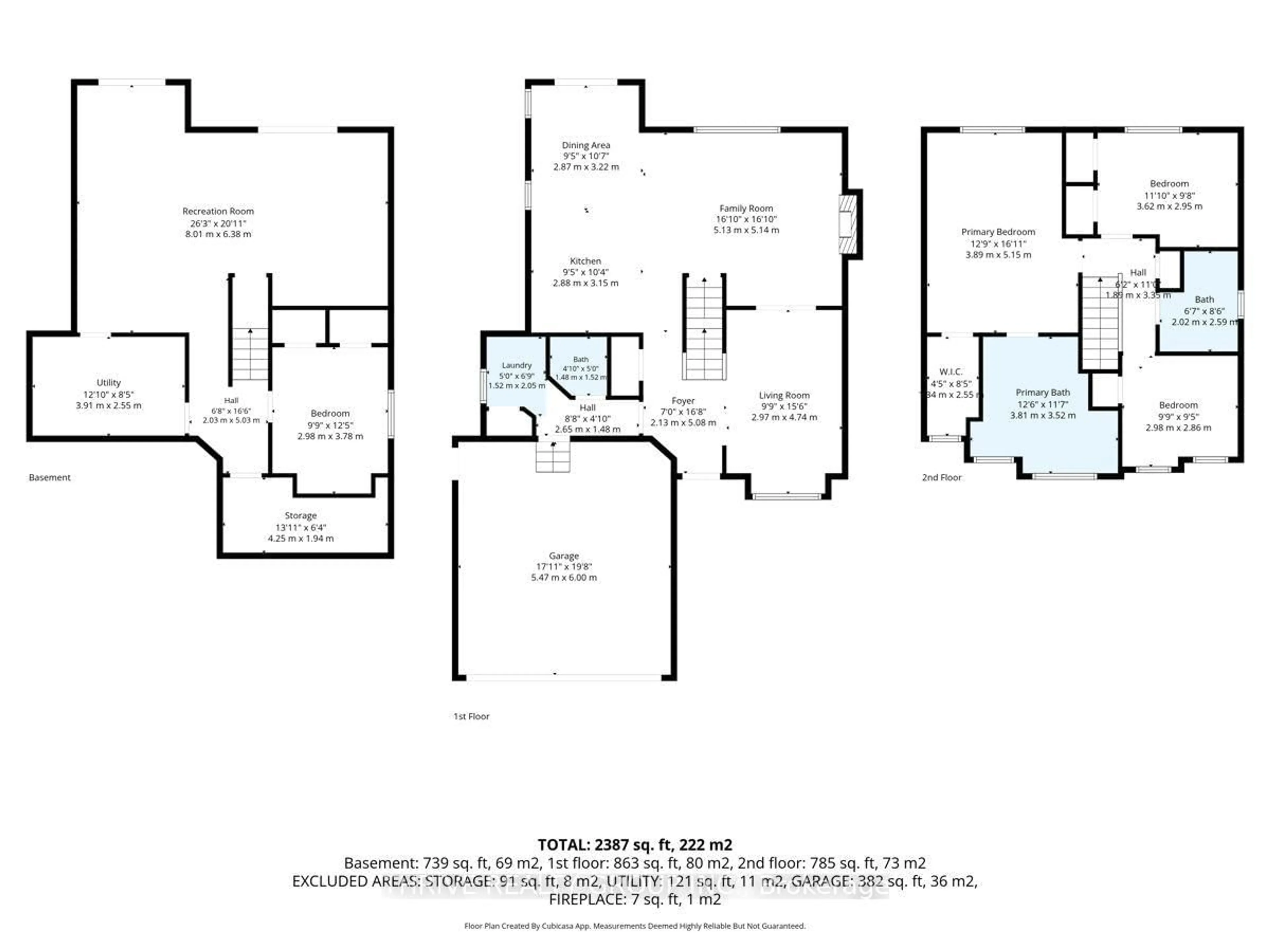 Floor plan for 1571 Blackmaple Cres, London East Ontario N5Y 6L7