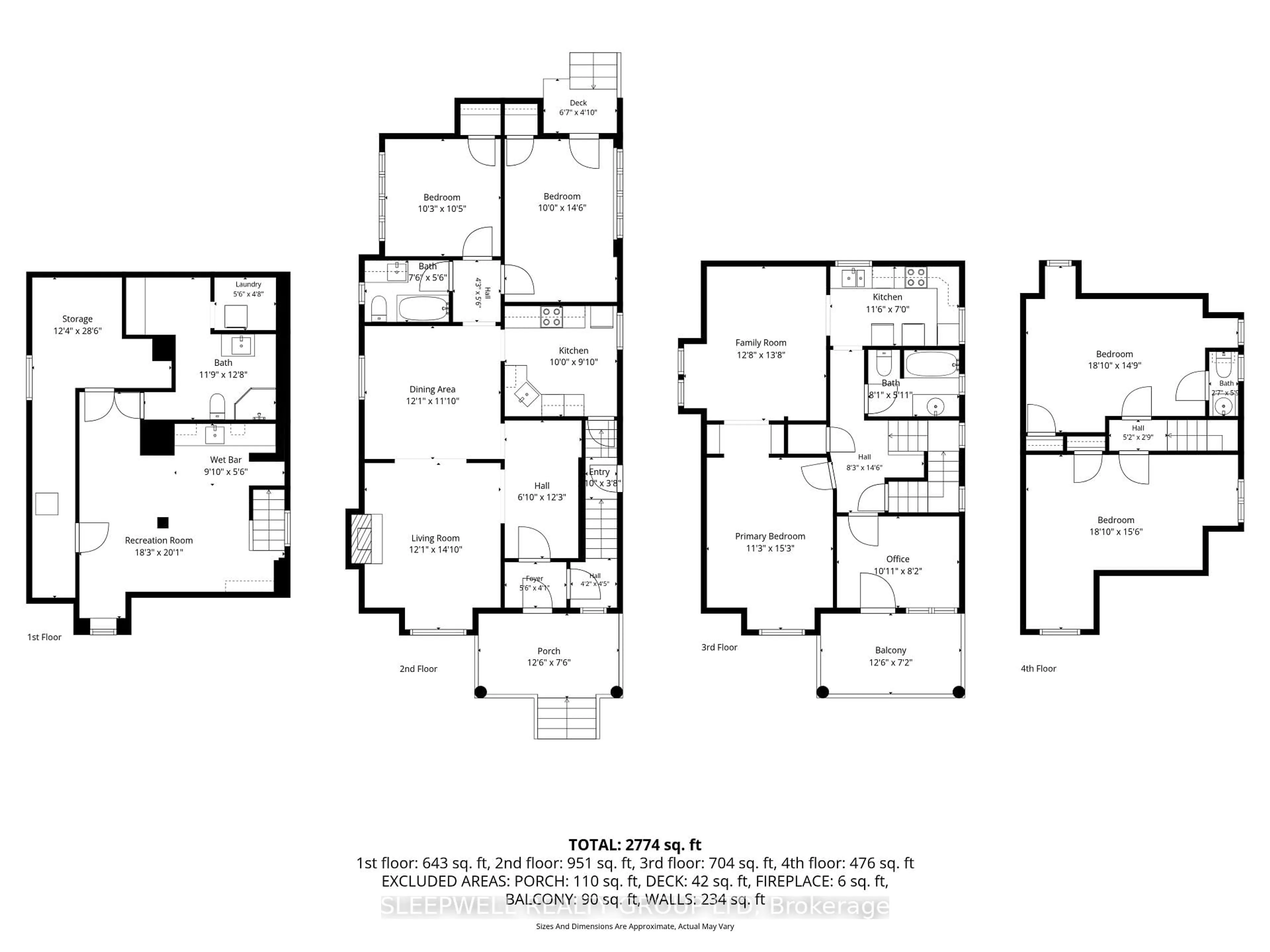 Floor plan for 80 Fourth Ave, Ottawa Ontario K1S 2L2