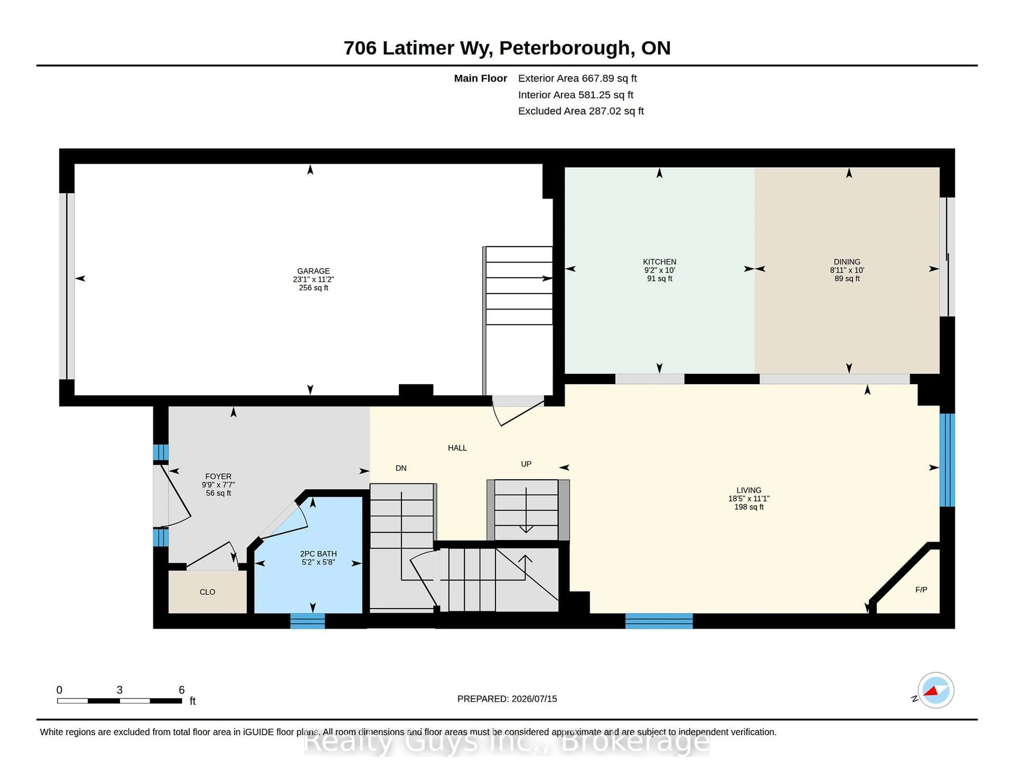 Floor plan for 706 Latimer Way, Peterborough Ontario K9K 0H4