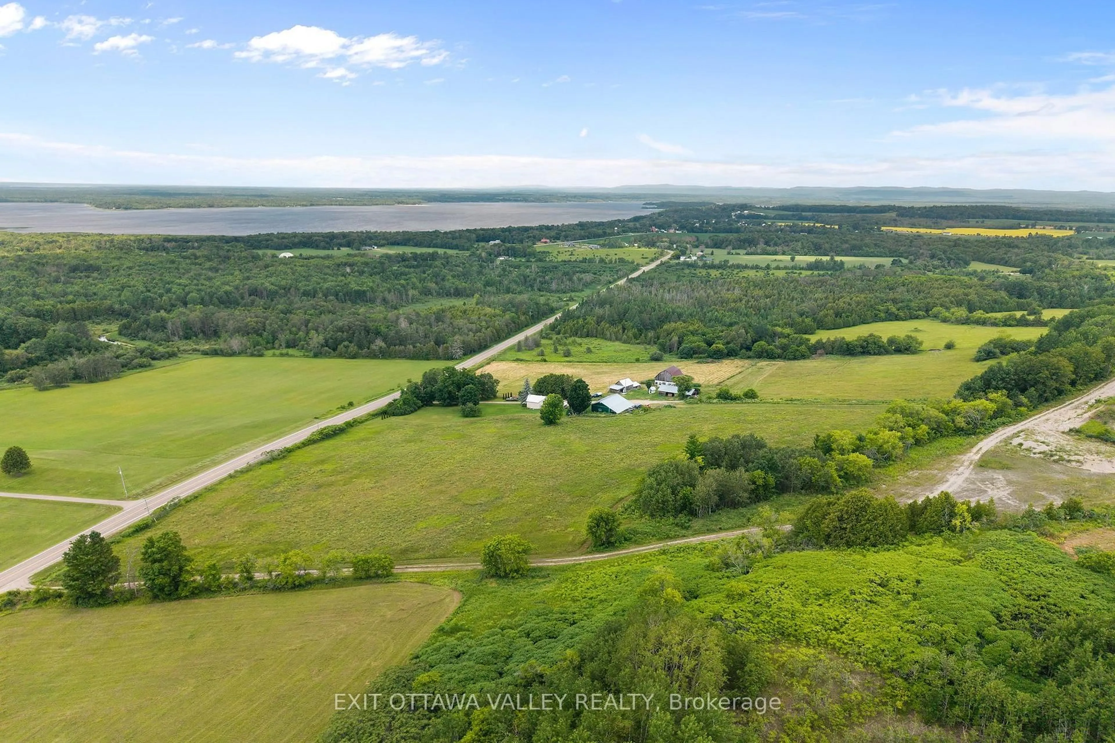 A pic from outside/outdoor area/front of a property/back of a property/a pic from drone, water/lake/river/ocean view for 1746 Lookout Rd, Westmeath Ontario K0J 2L0