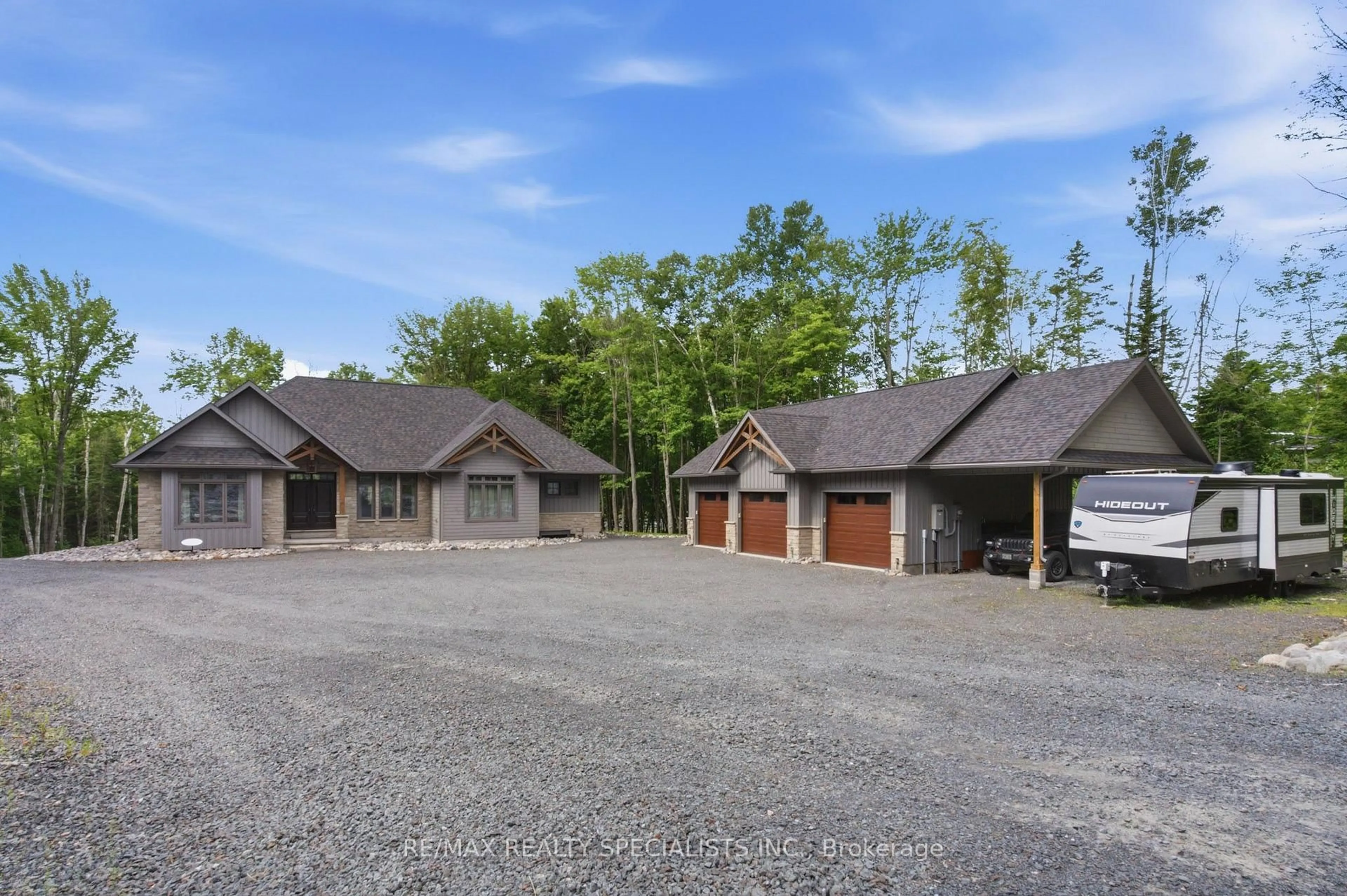 A pic from outside/outdoor area/front of a property/back of a property/a pic from drone, unknown for 3 Pine Dr, Blind River Ontario P0R 1B0