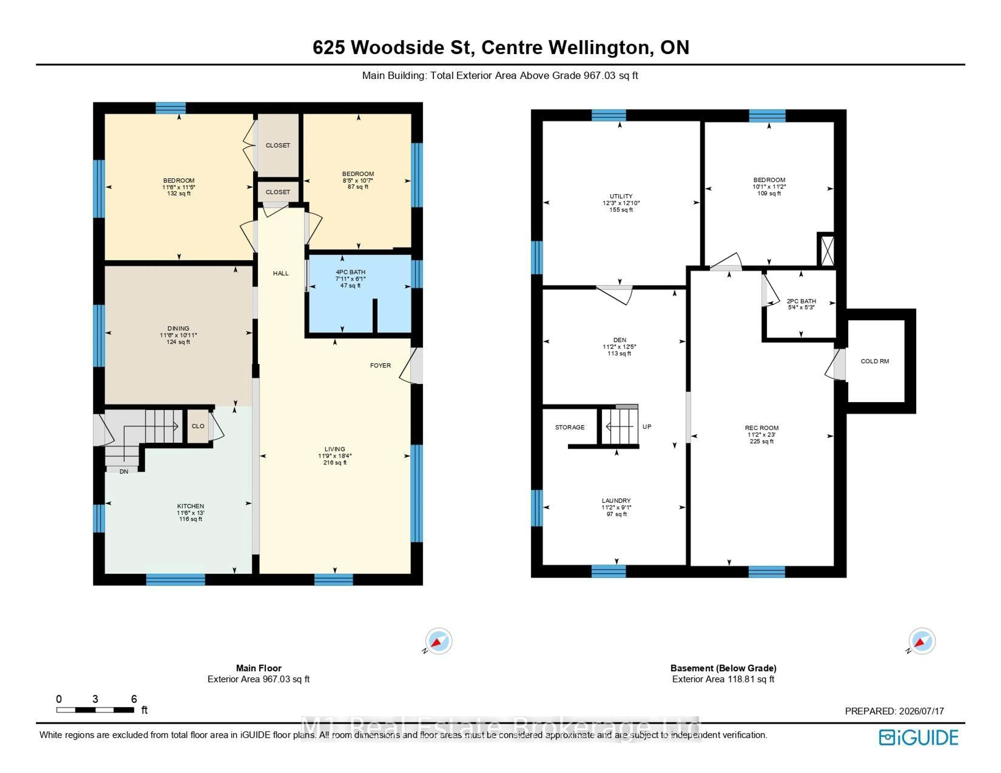Floor plan for 625 Woodside St, Centre Wellington Ontario N1M 2M4