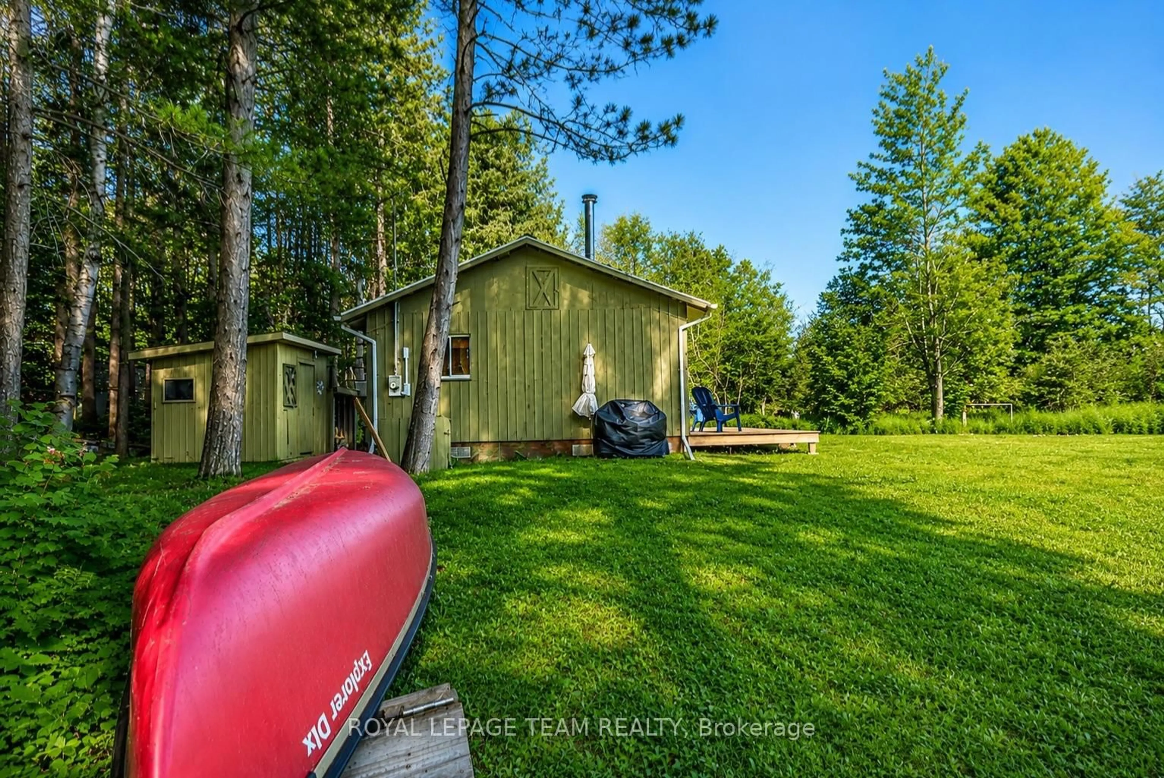A pic from outside/outdoor area/front of a property/back of a property/a pic from drone, forest/trees view for 28 Beas Lane, Eganville Ontario K0J 1T0
