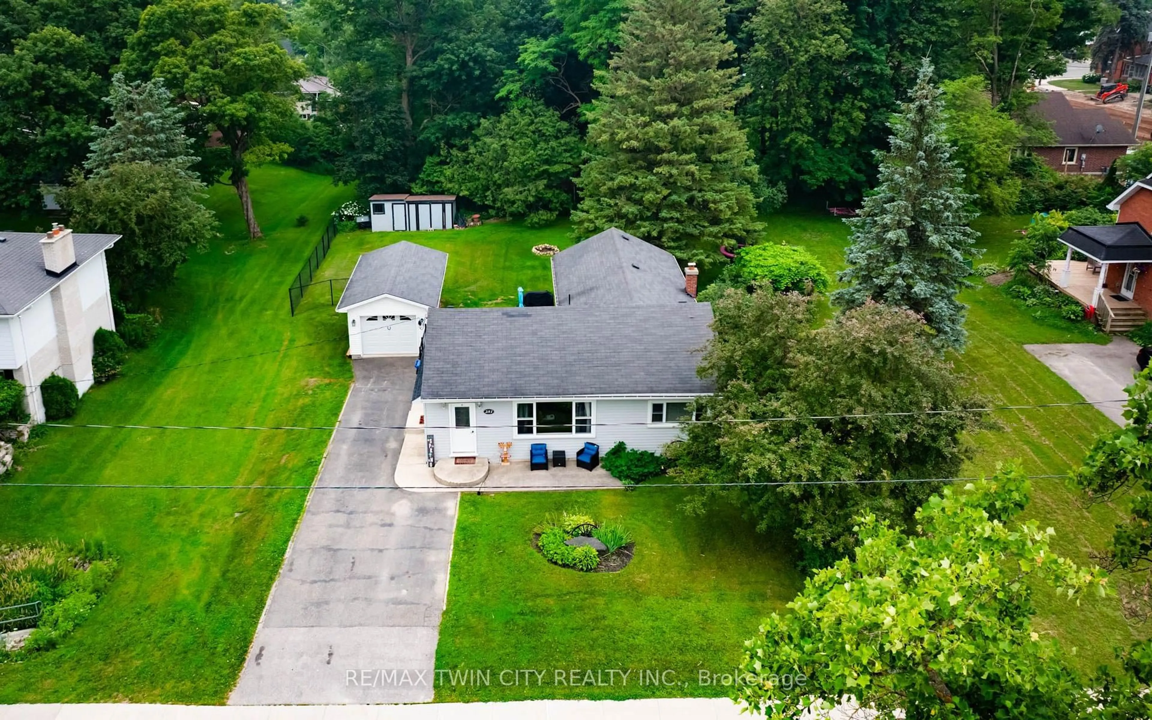 A pic from outside/outdoor area/front of a property/back of a property/a pic from drone, water/lake/river/ocean view for 251 Main St, Southgate Ontario N0C 1B0