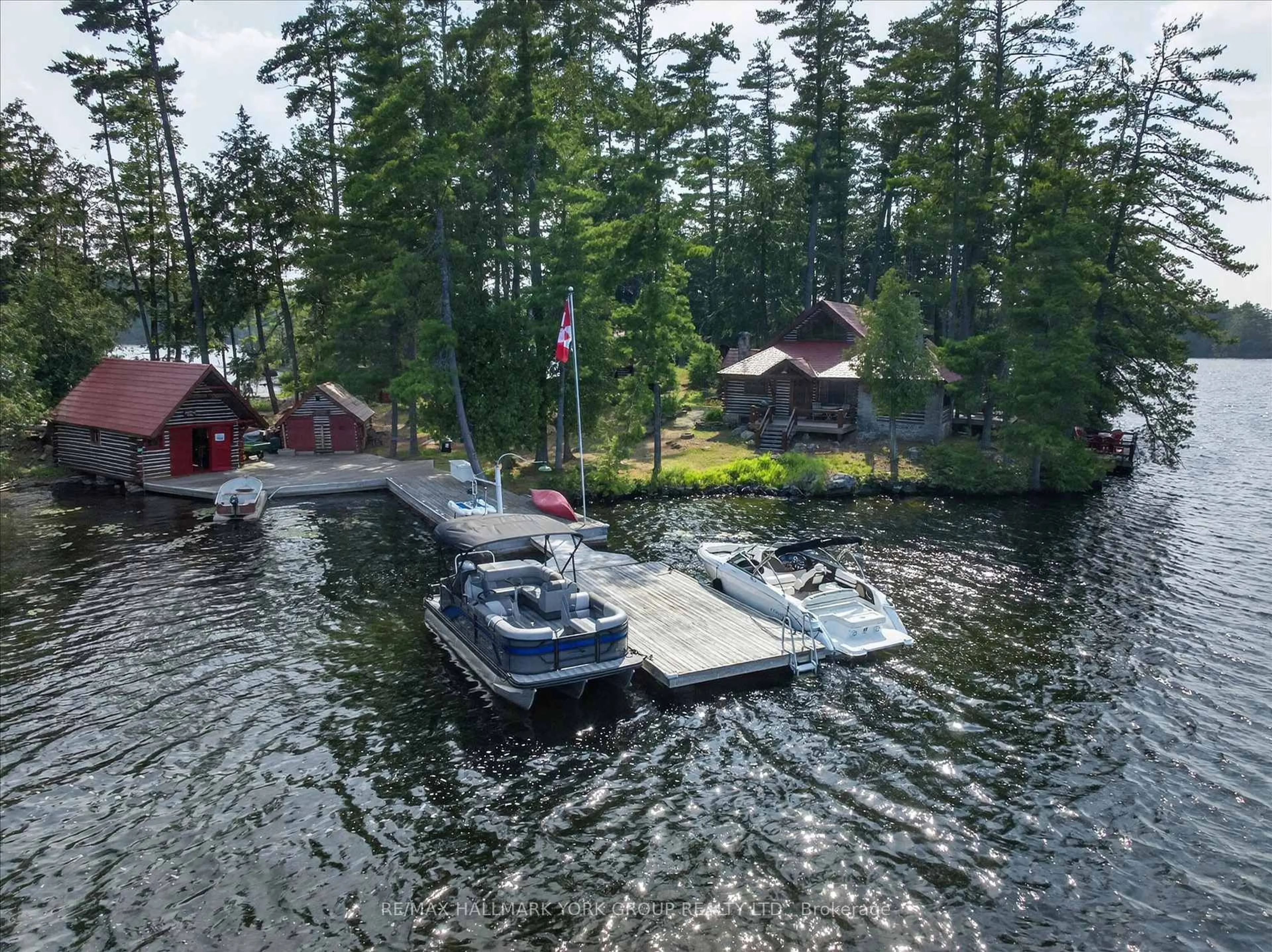 A pic from outside/outdoor area/front of a property/back of a property/a pic from drone, water/lake/river/ocean view for 12 Eastland Island, Jack Lake, Havelock-Belmont-Methuen Ontario K0E 1A0