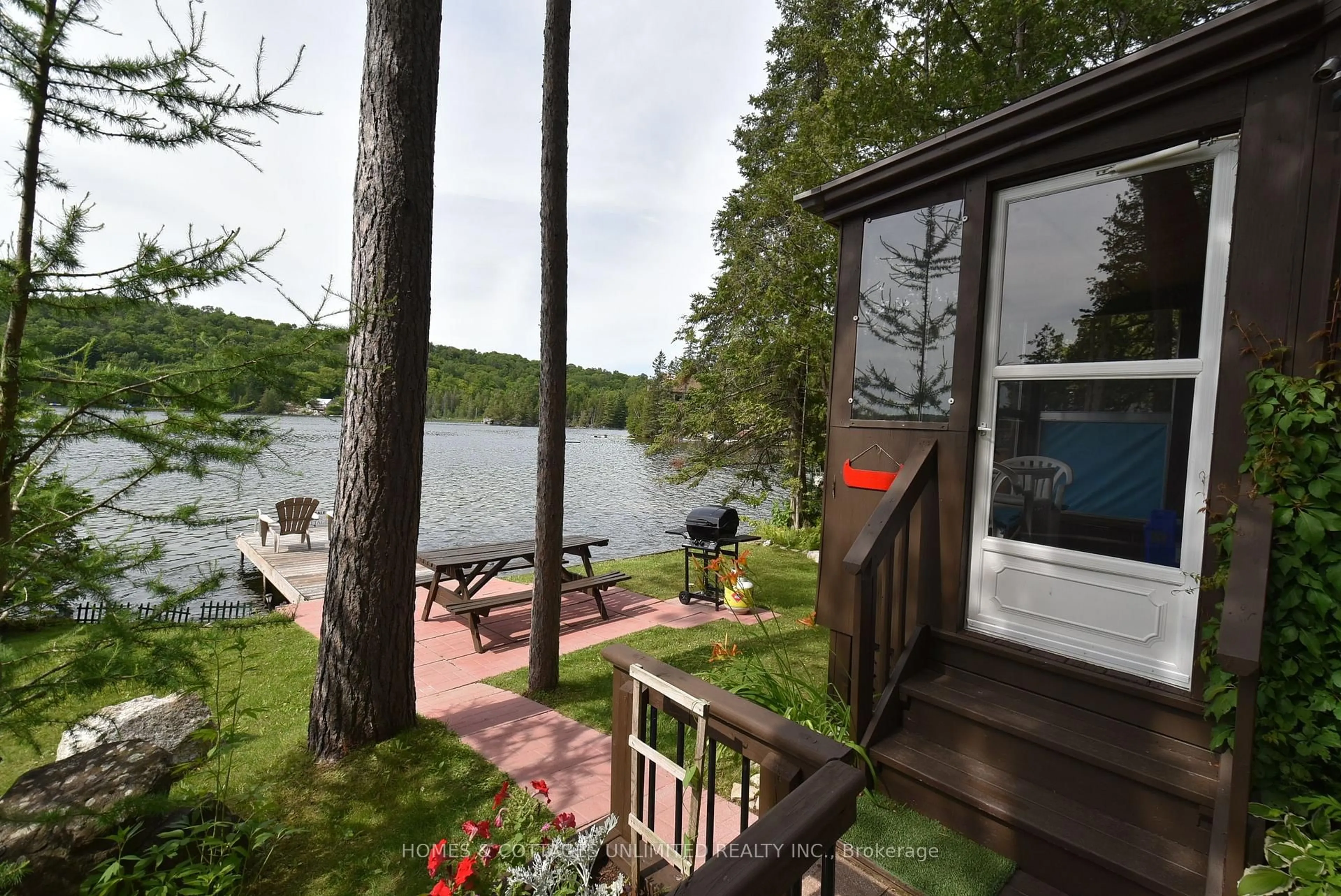 Patio, water/lake/river/ocean view for 1070 Young Lane, Ompah Ontario K0H 2J0