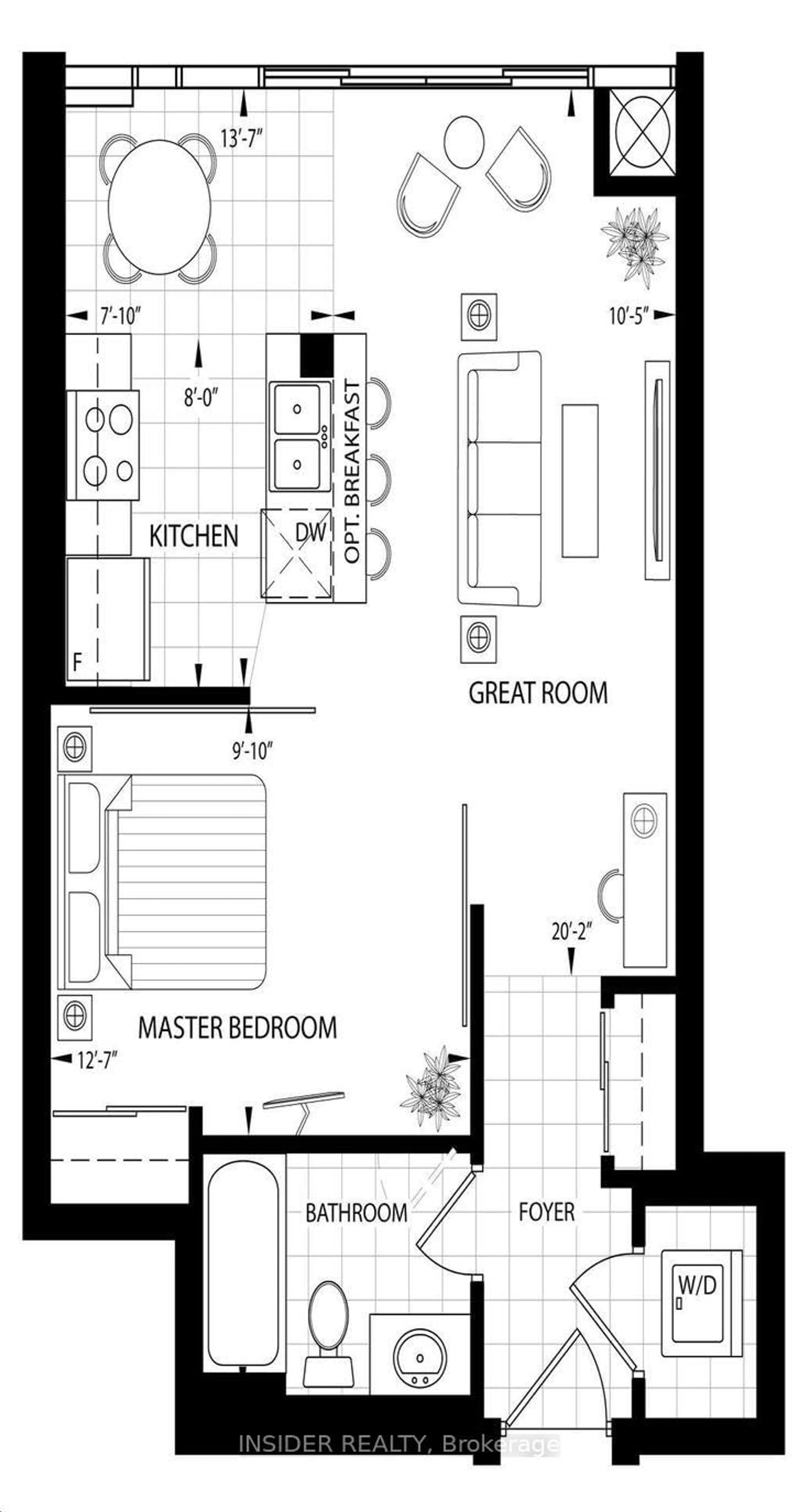Floor plan for 427 Aberdeen Ave #103, Hamilton Ontario L8P 2S4