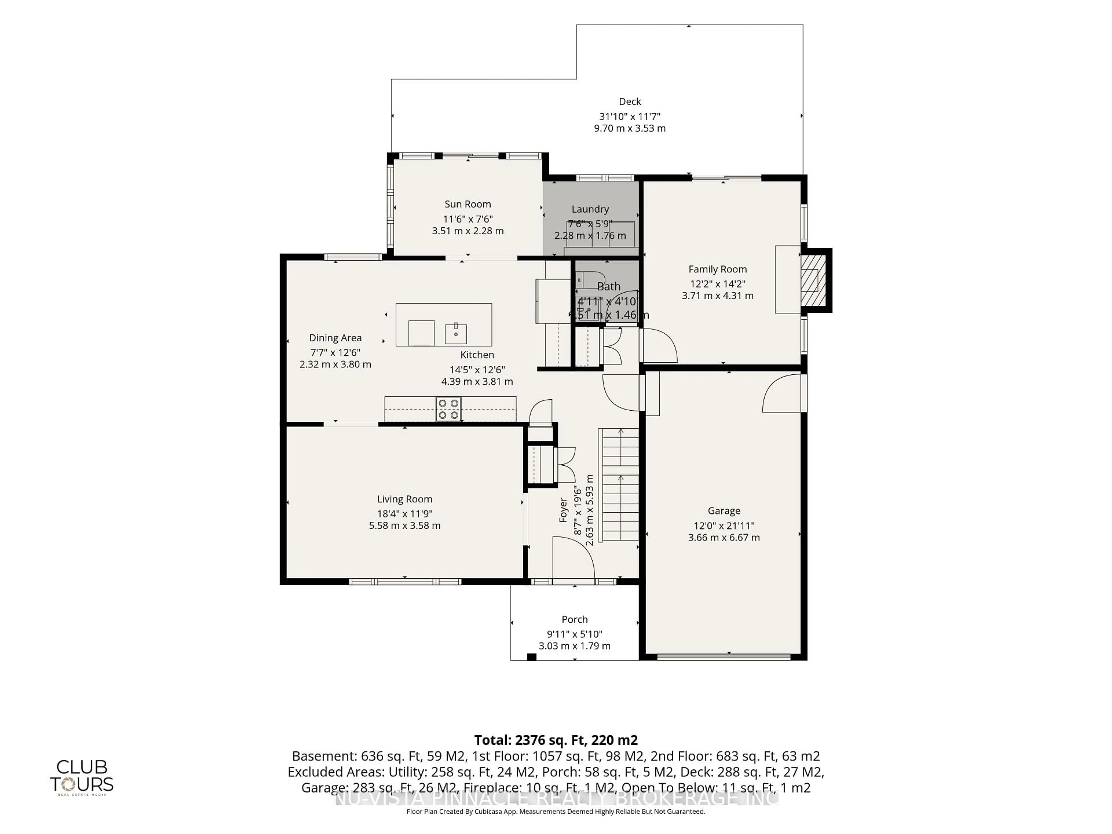 Floor plan for 59 Kinnear Cres, London South Ontario N6K 1V9