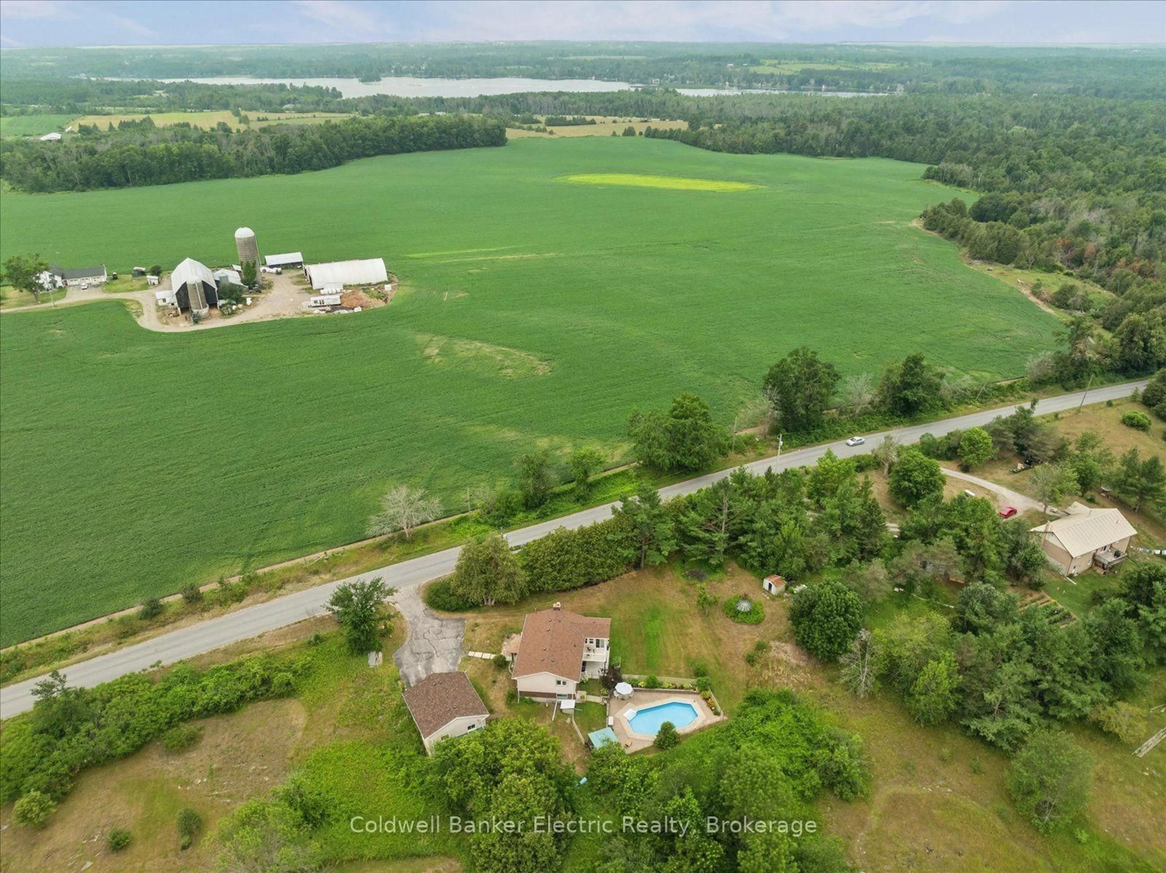 A pic from outside/outdoor area/front of a property/back of a property/a pic from drone, water/lake/river/ocean view for 1657 4th Line, Douro-Dummer Ontario K0L 2H0