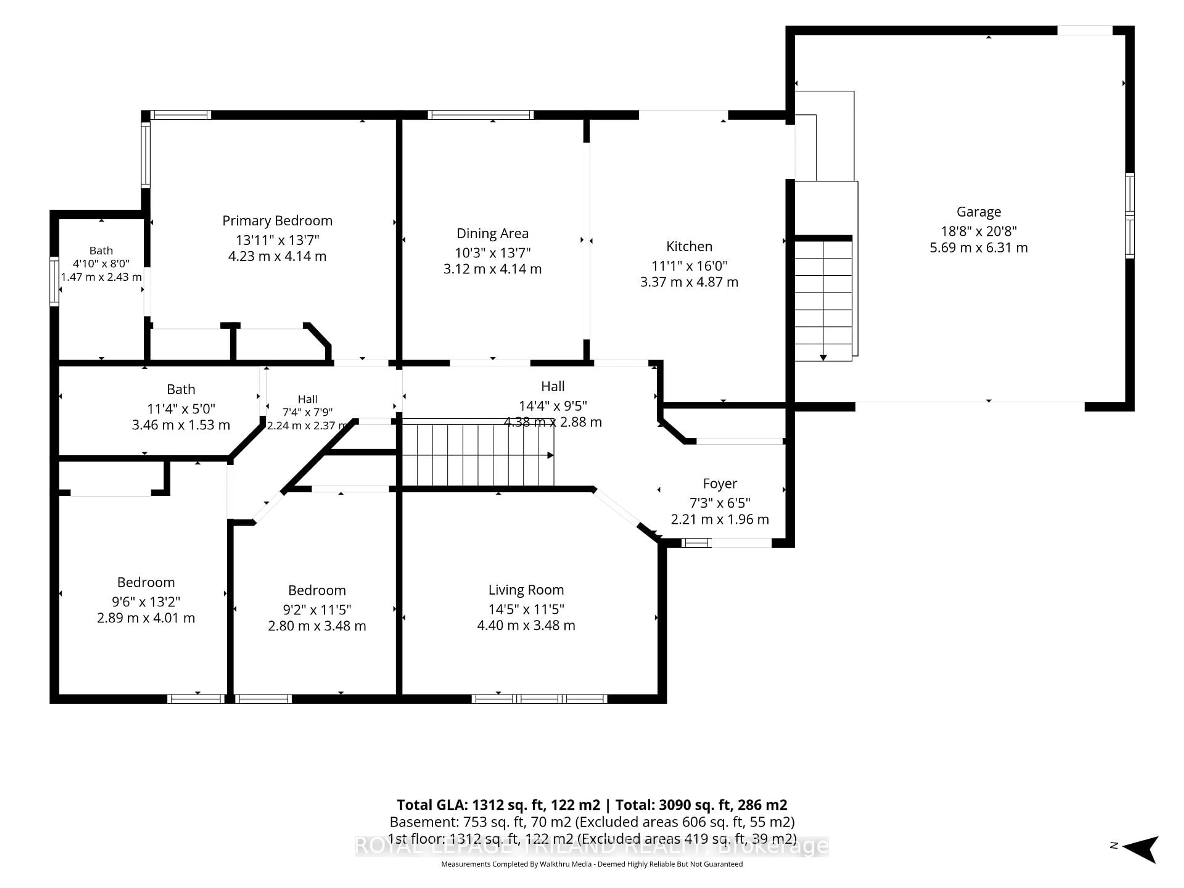 Floor plan for 12 Shepherd Ave, London East Ontario N5V 4S3