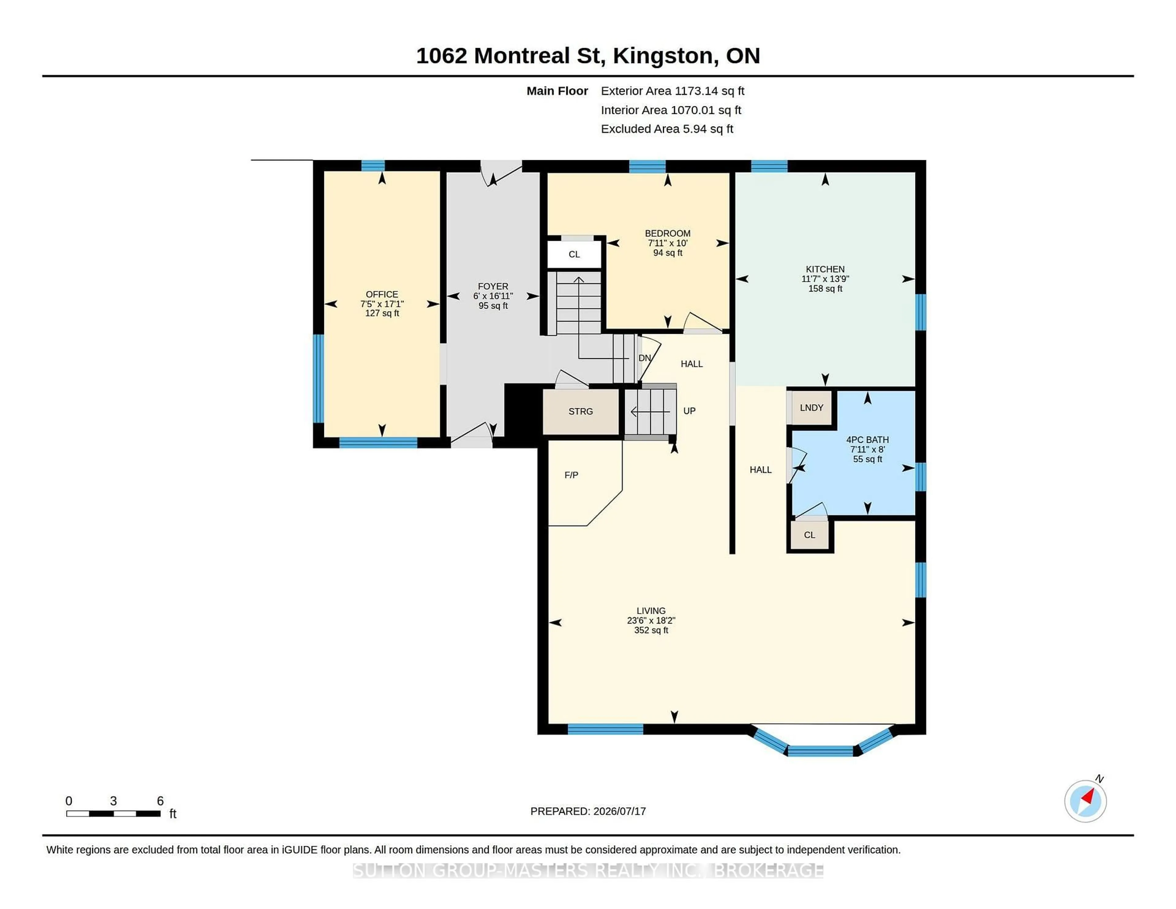 Floor plan for 1062 Montreal St, Kingston Ontario K7K 3K4