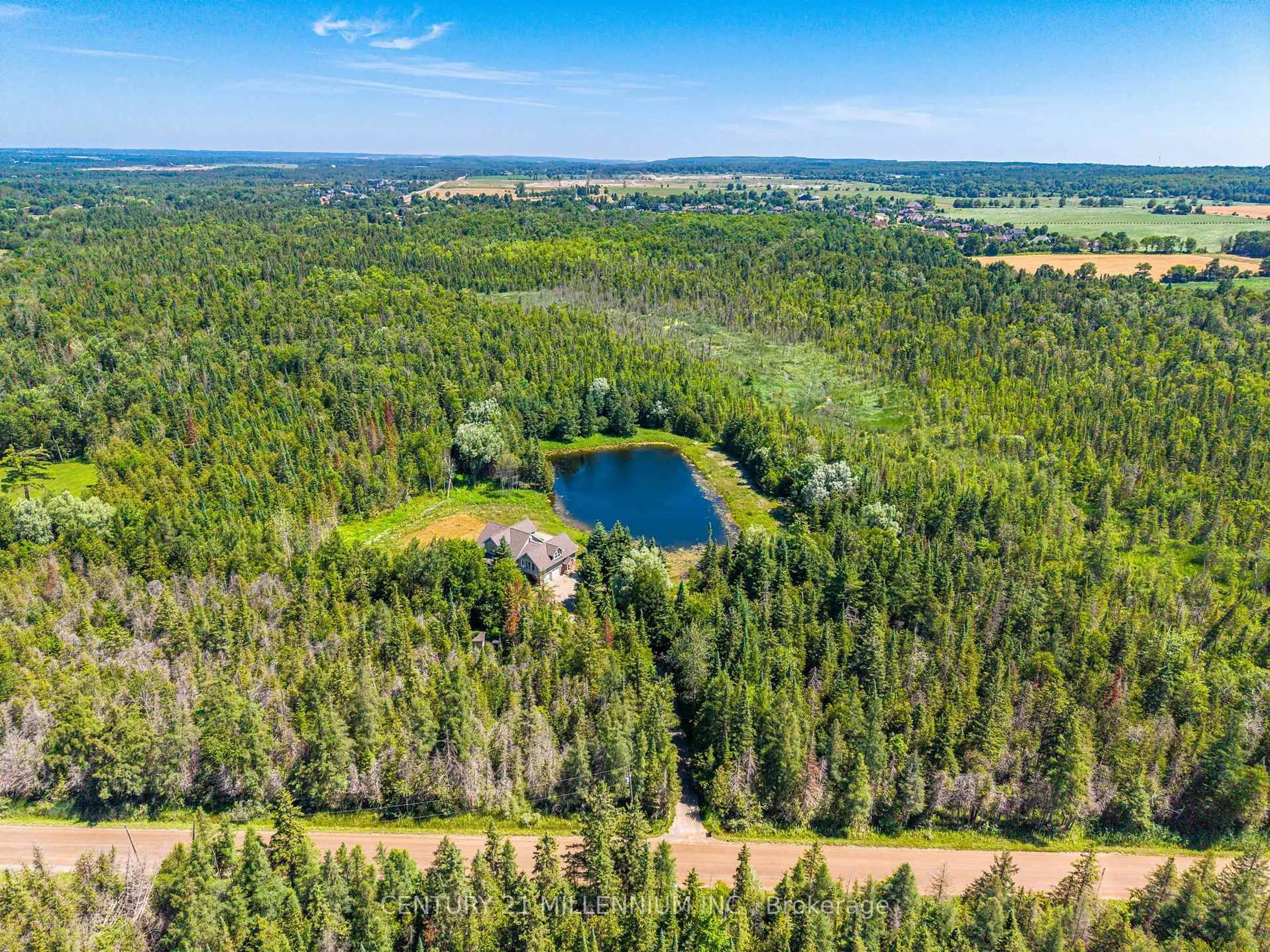 A pic from outside/outdoor area/front of a property/back of a property/a pic from drone, forest/trees view for 5359 Eighth Line, Erin Ontario N0B 1T0