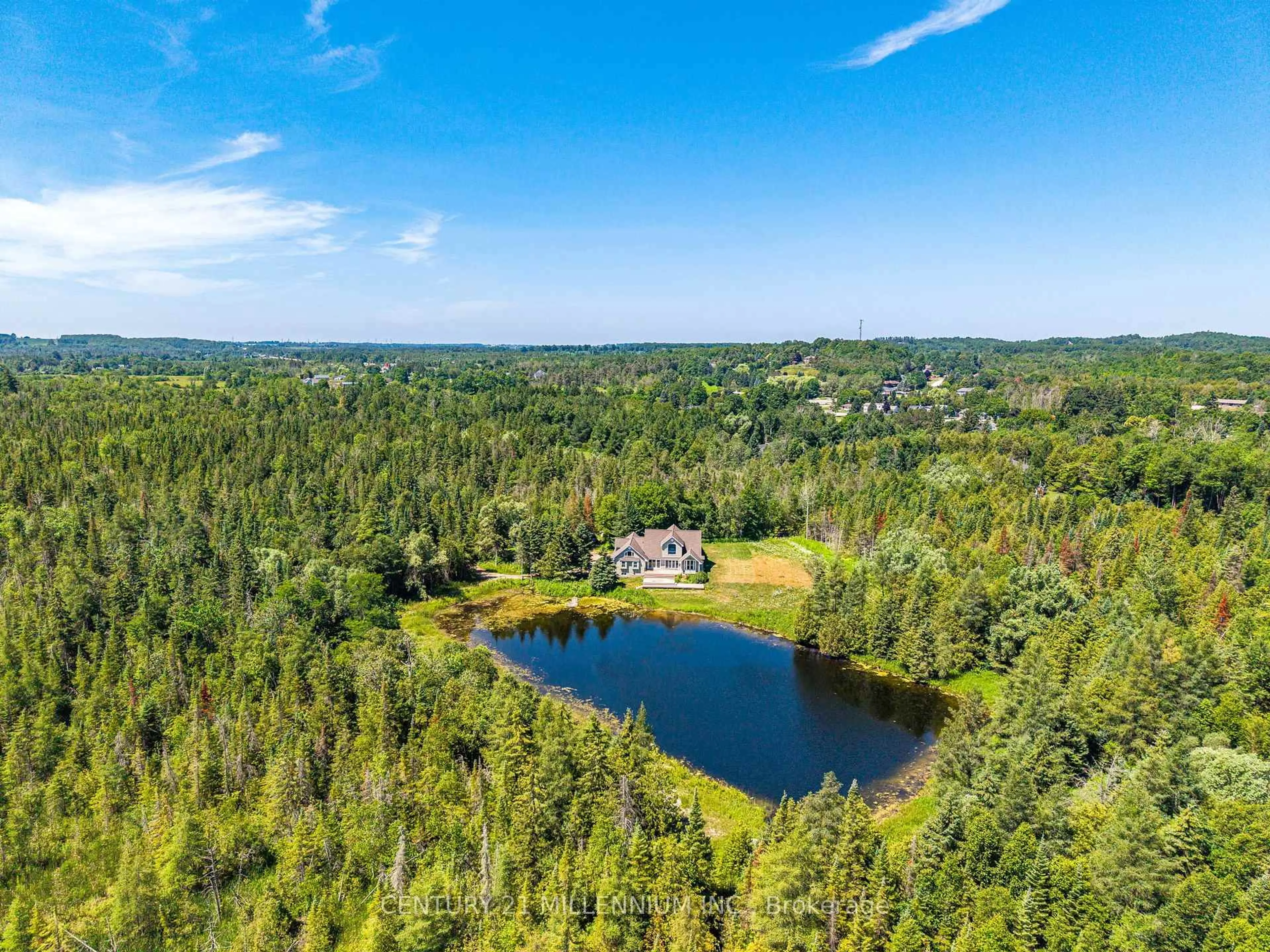 A pic from outside/outdoor area/front of a property/back of a property/a pic from drone, water/lake/river/ocean view for 5359 Eighth Line, Erin Ontario N0B 1T0