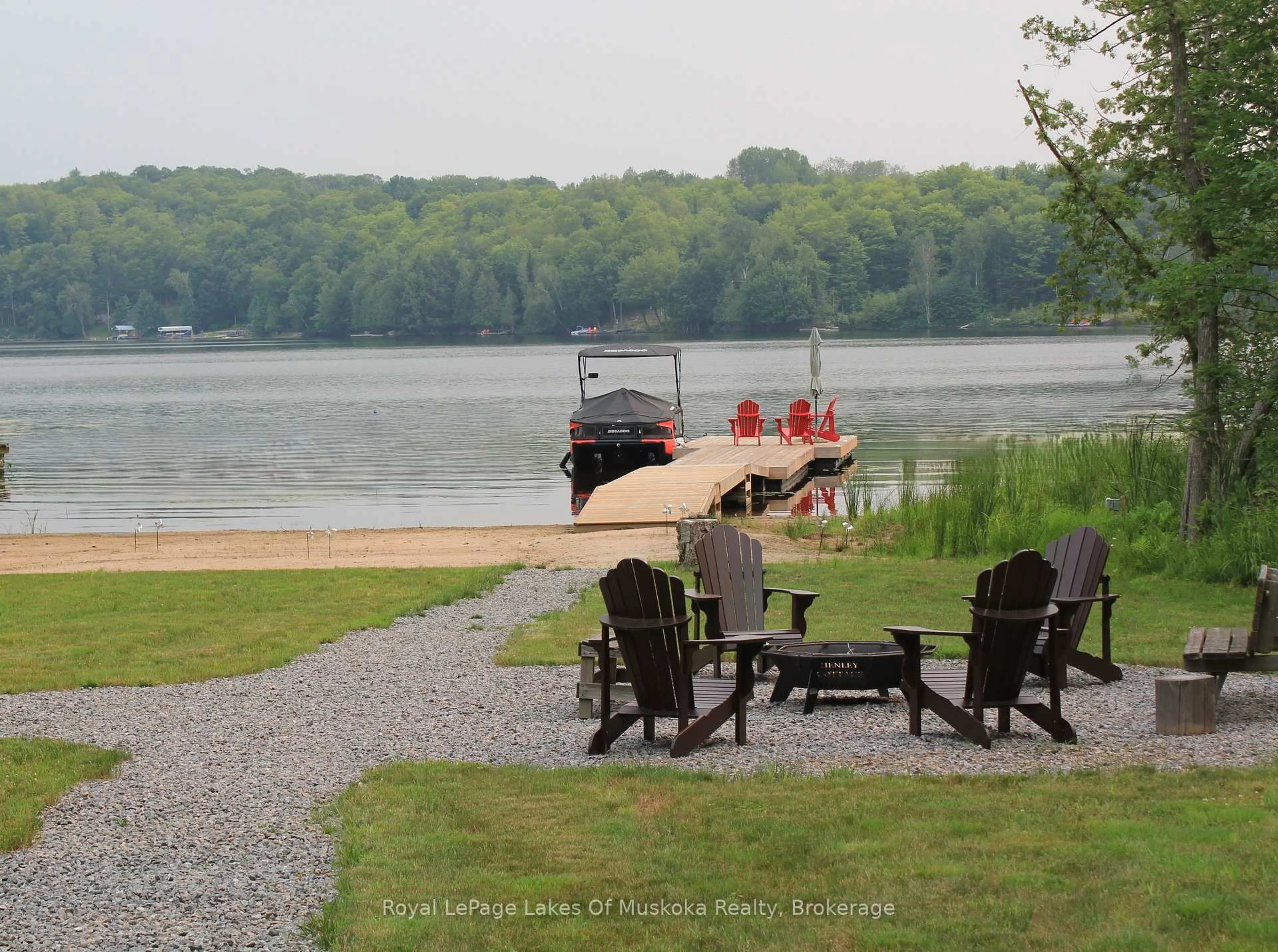 Patio, water/lake/river/ocean view for 60 Wurm Rd, Magnetawan Ontario P0A 1P0