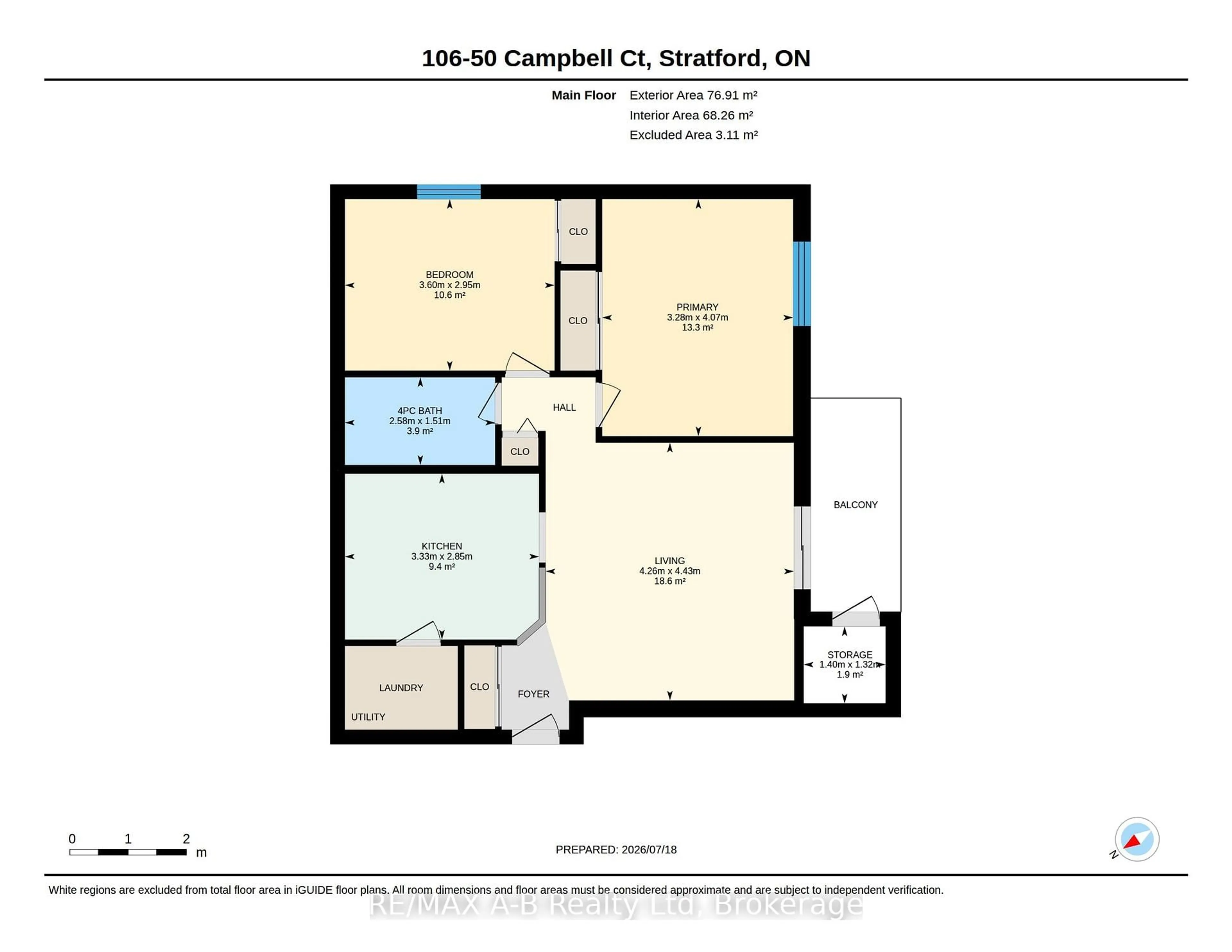 Floor plan for 50 Campbell Crt #106, Stratford Ontario N5A 7T6