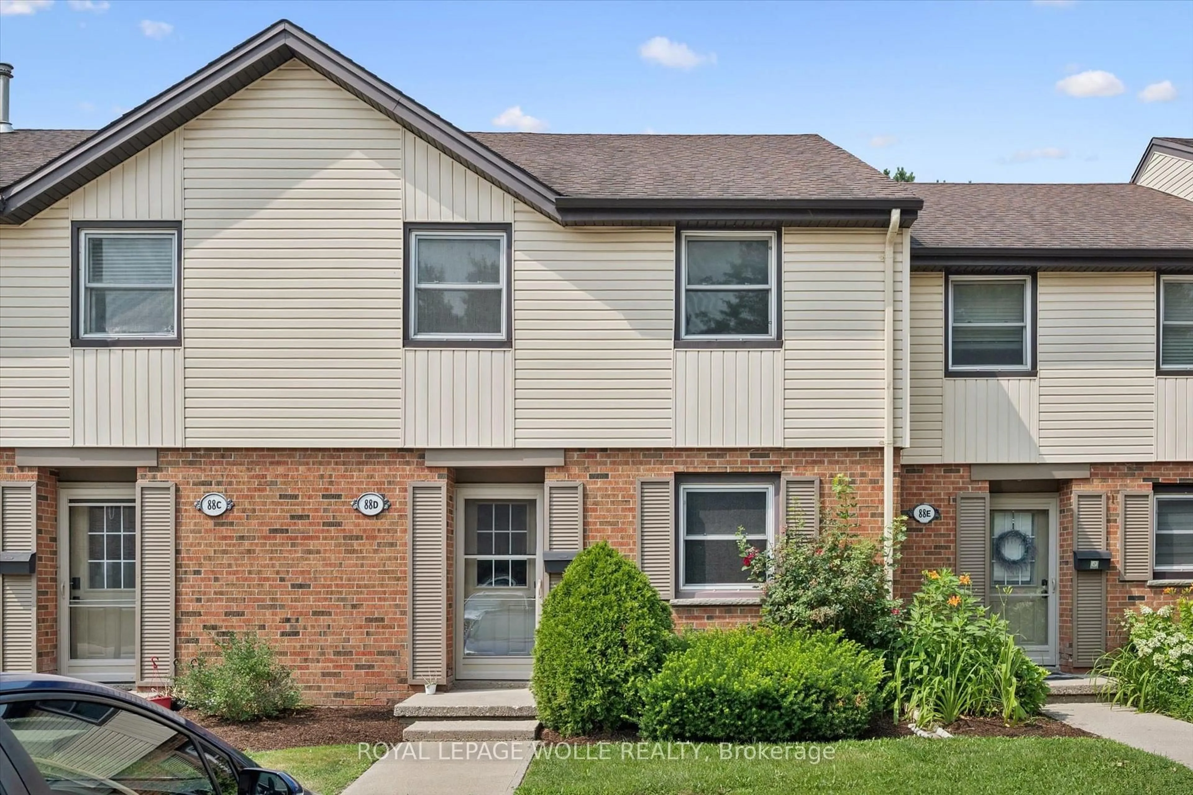 Home with brick exterior material, street for 88D McDougall Rd #25, Waterloo Ontario N2L 5C5