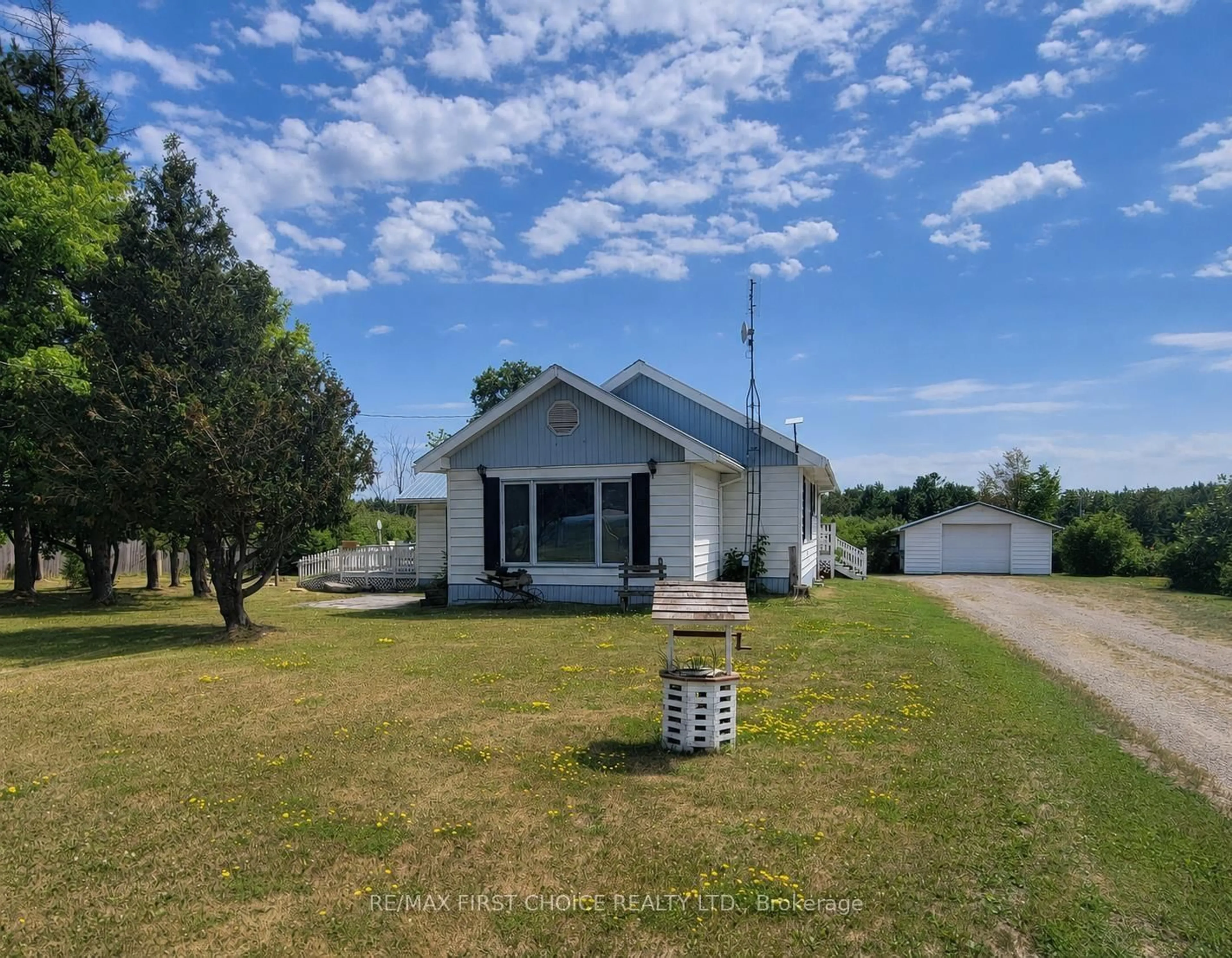 A pic from outside/outdoor area/front of a property/back of a property/a pic from drone, water/lake/river/ocean view for 1611 HWY 11/71, Alberton Ontario P9A 3M2