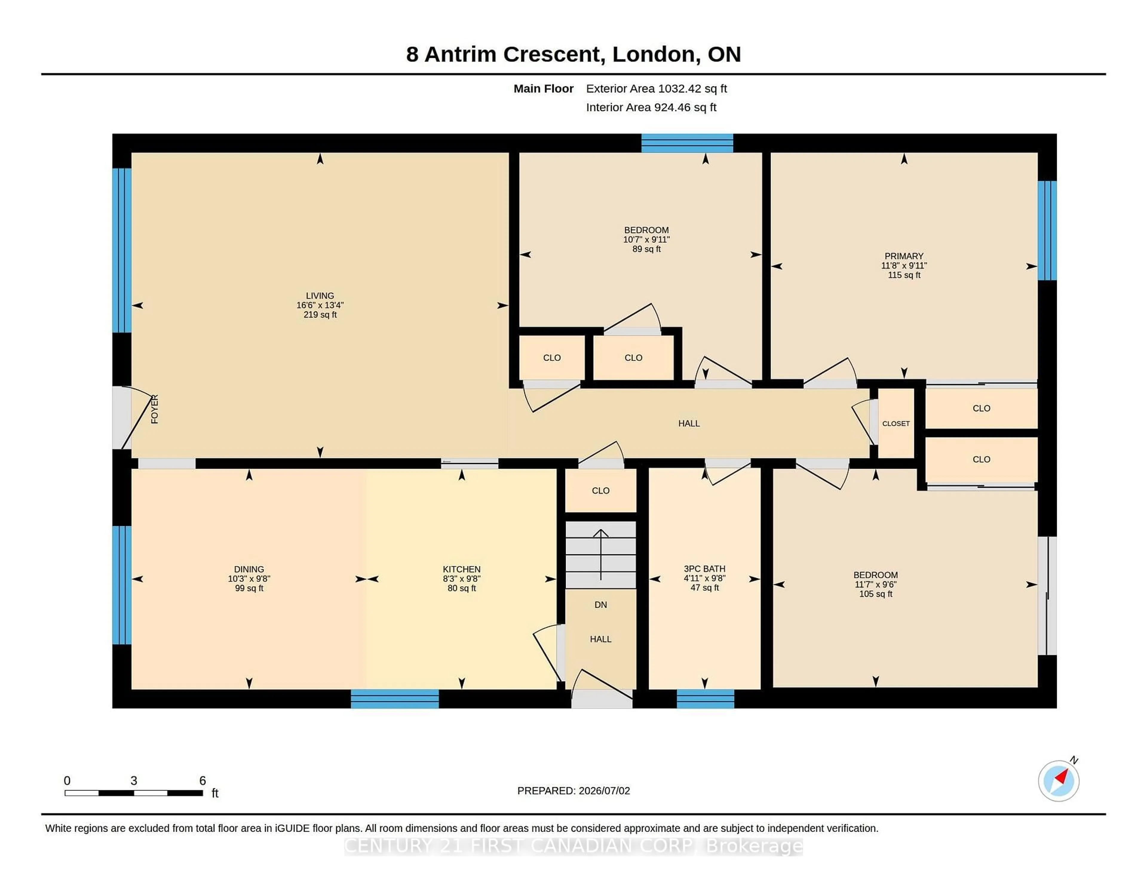 Floor plan for 8 Antrim Cres, London South Ontario N6E 1G8