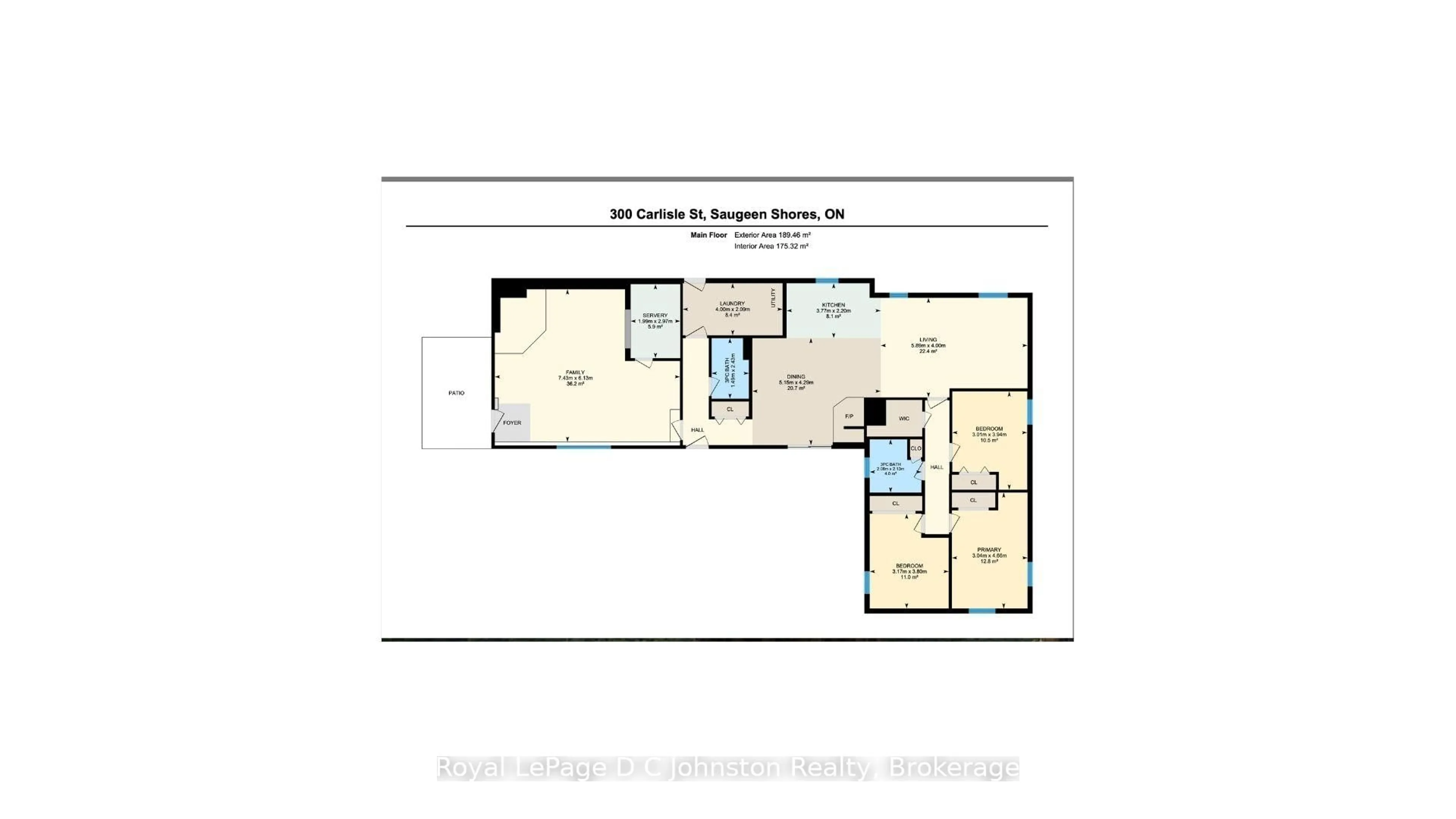 Floor plan for 300 Carlisle St, Saugeen Shores Ontario N0H 2L0