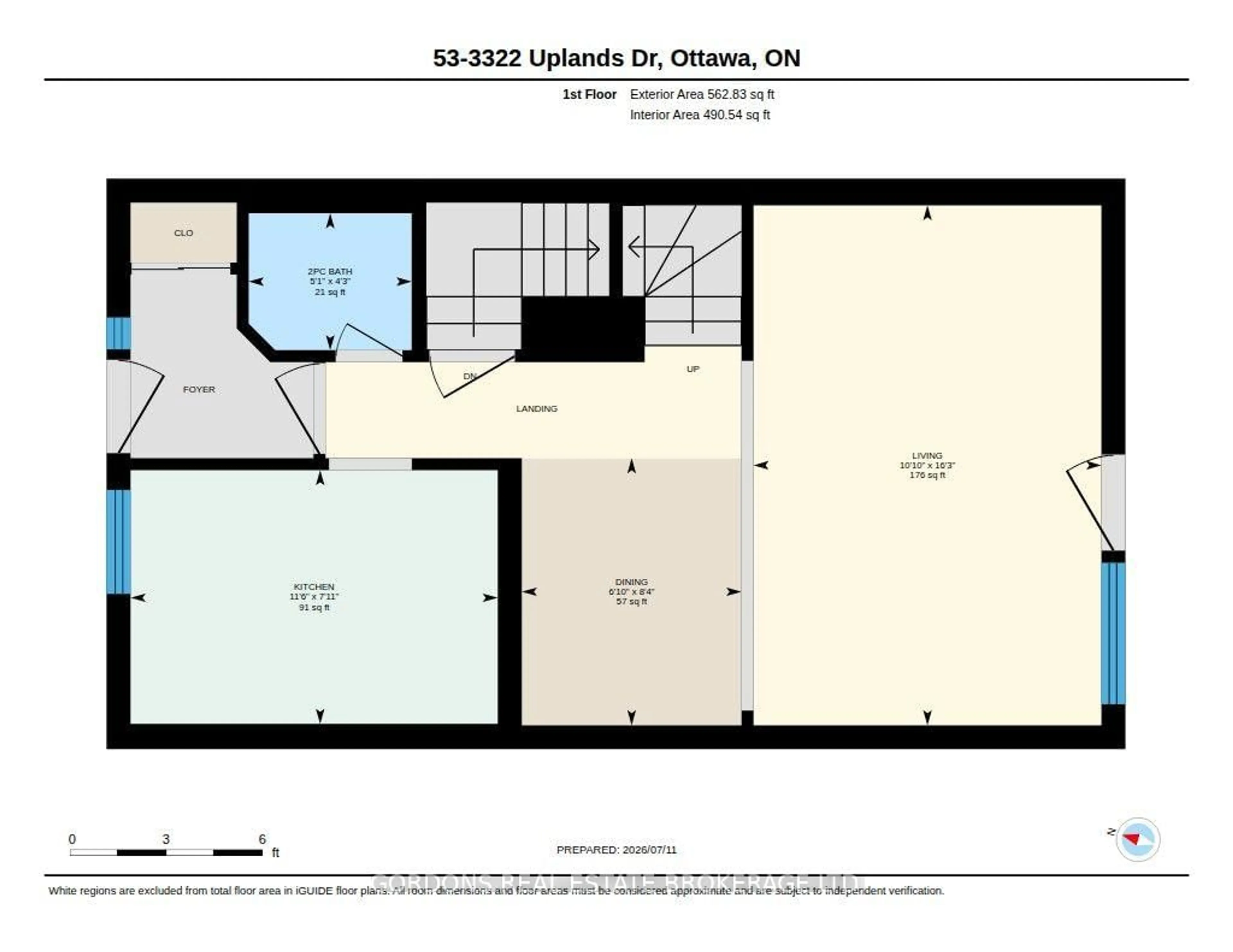 Floor plan for 3322 Uplands Dr #53, Ottawa Ontario K1V 9R9