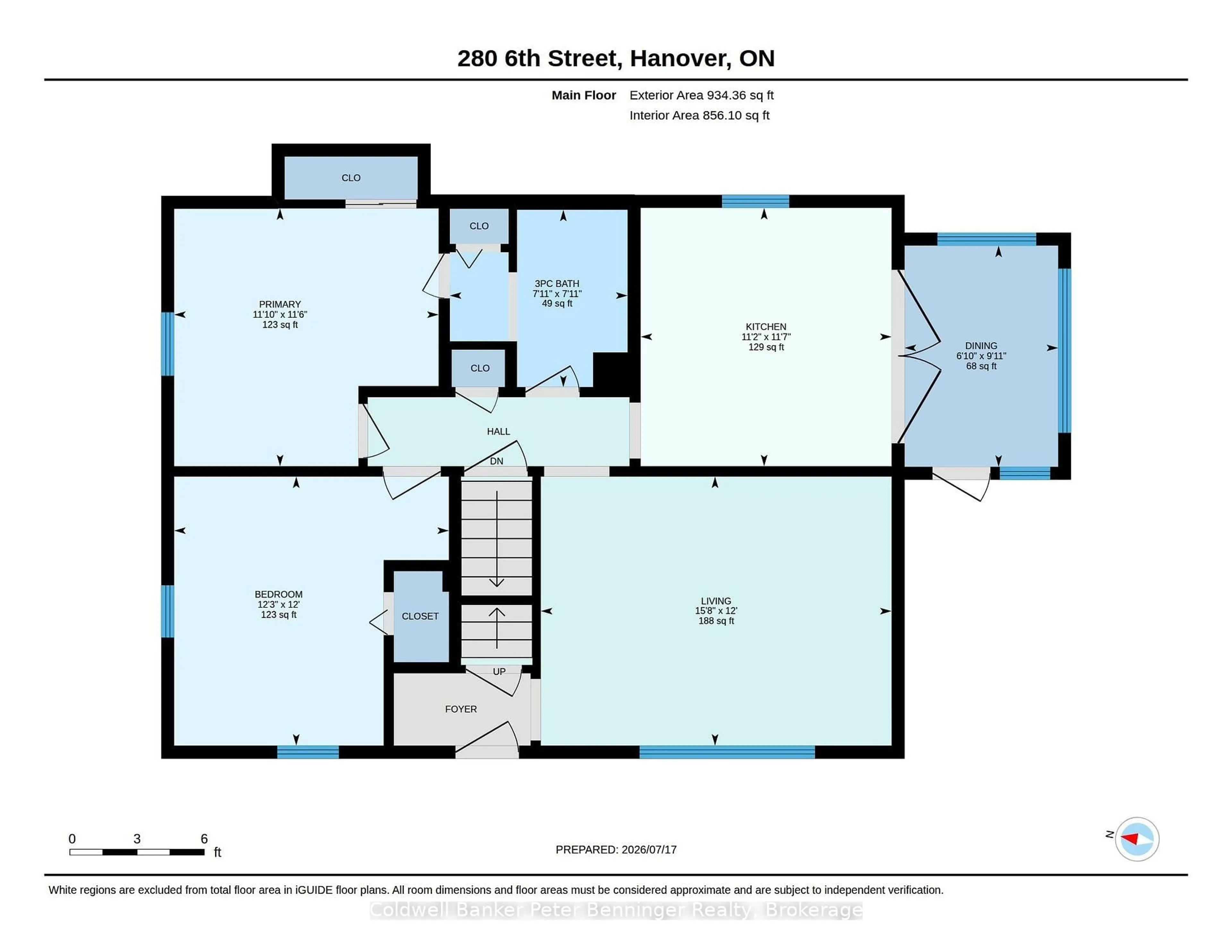 Floor plan for 280 6th Street A, Hanover Ontario N4N 1E7
