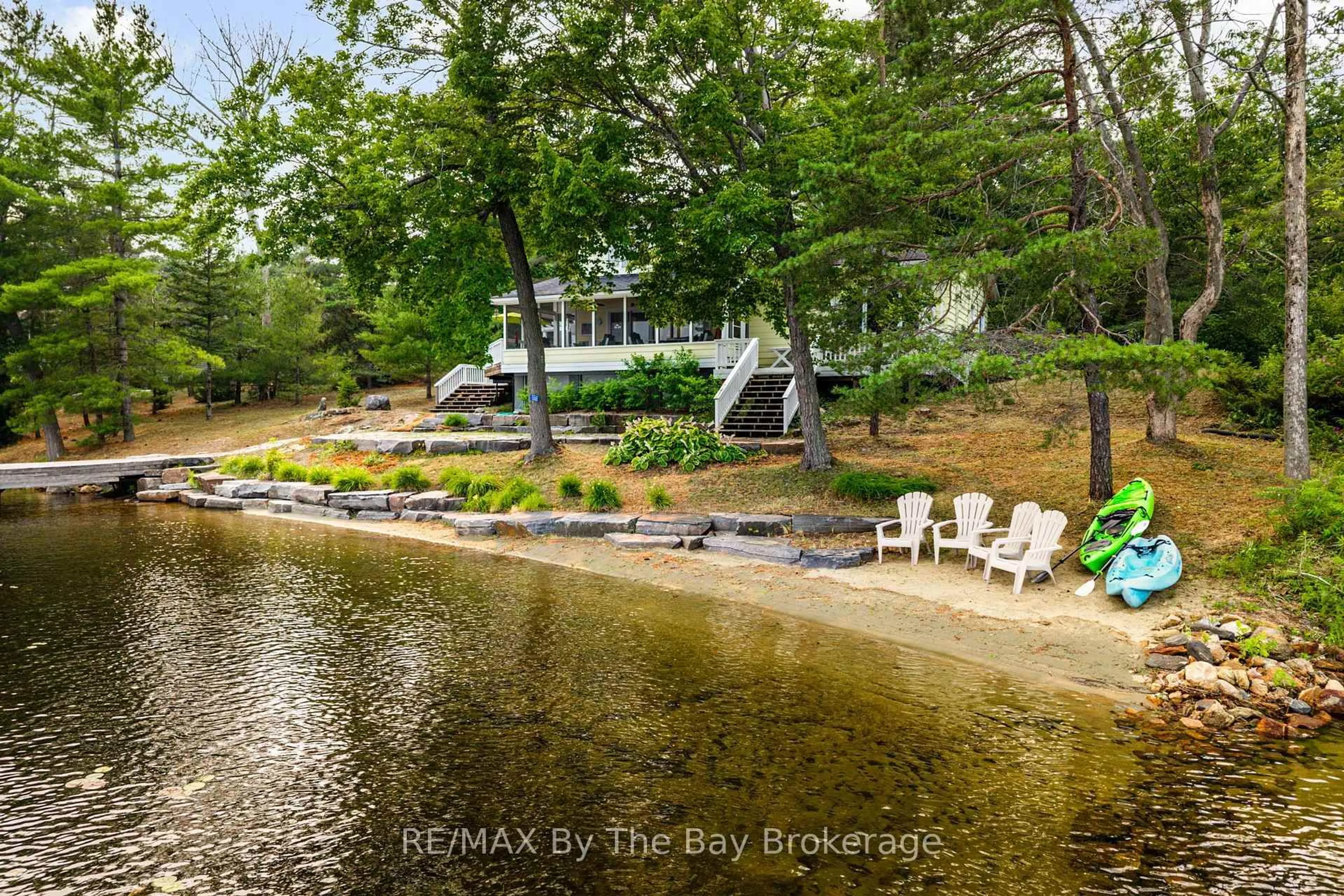 Patio, water/lake/river/ocean view for 13322 Georgian Bay Shore, Georgian Bay Ontario L0K 1S0