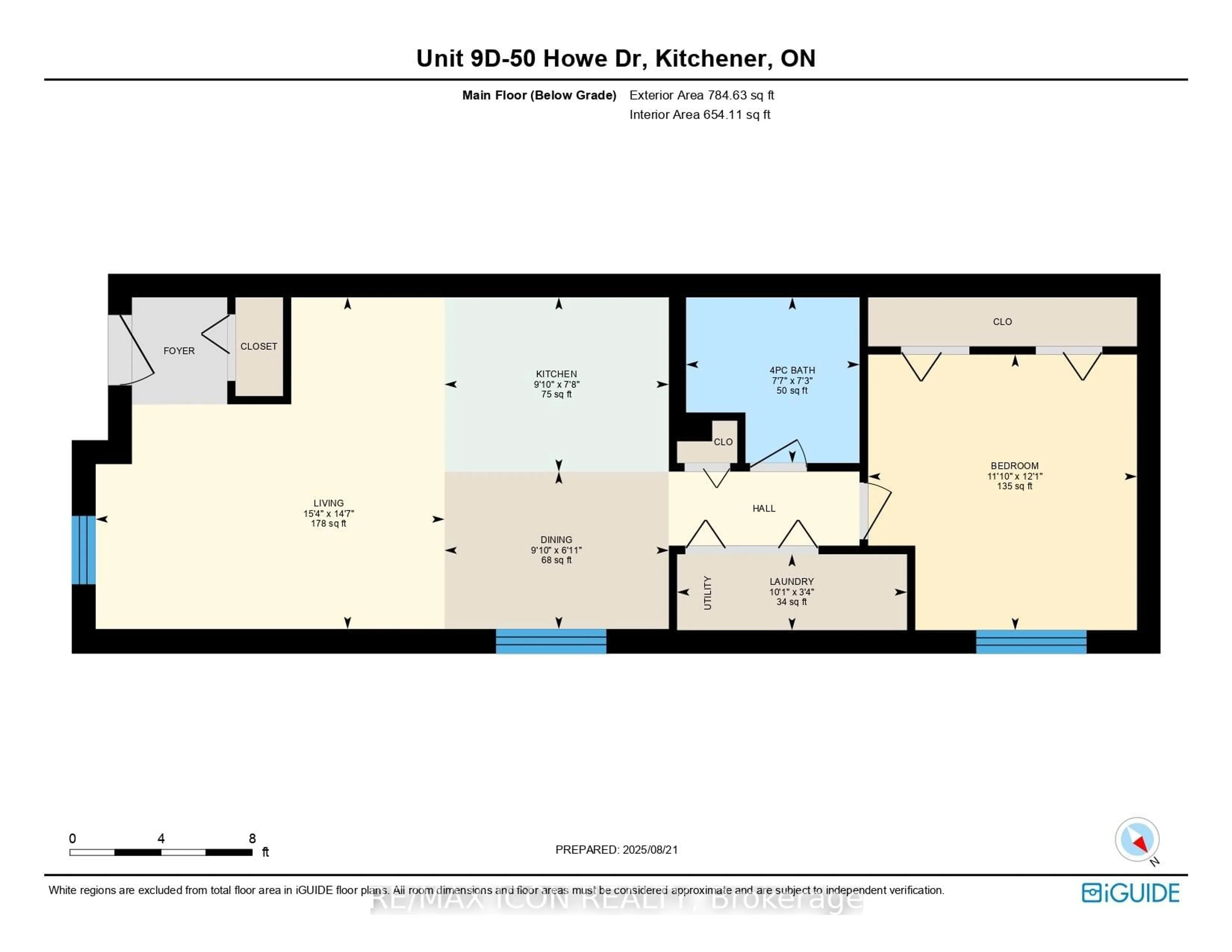 Floor plan for 50 Howe Dr #9D, Kitchener Ontario N2E 0A3