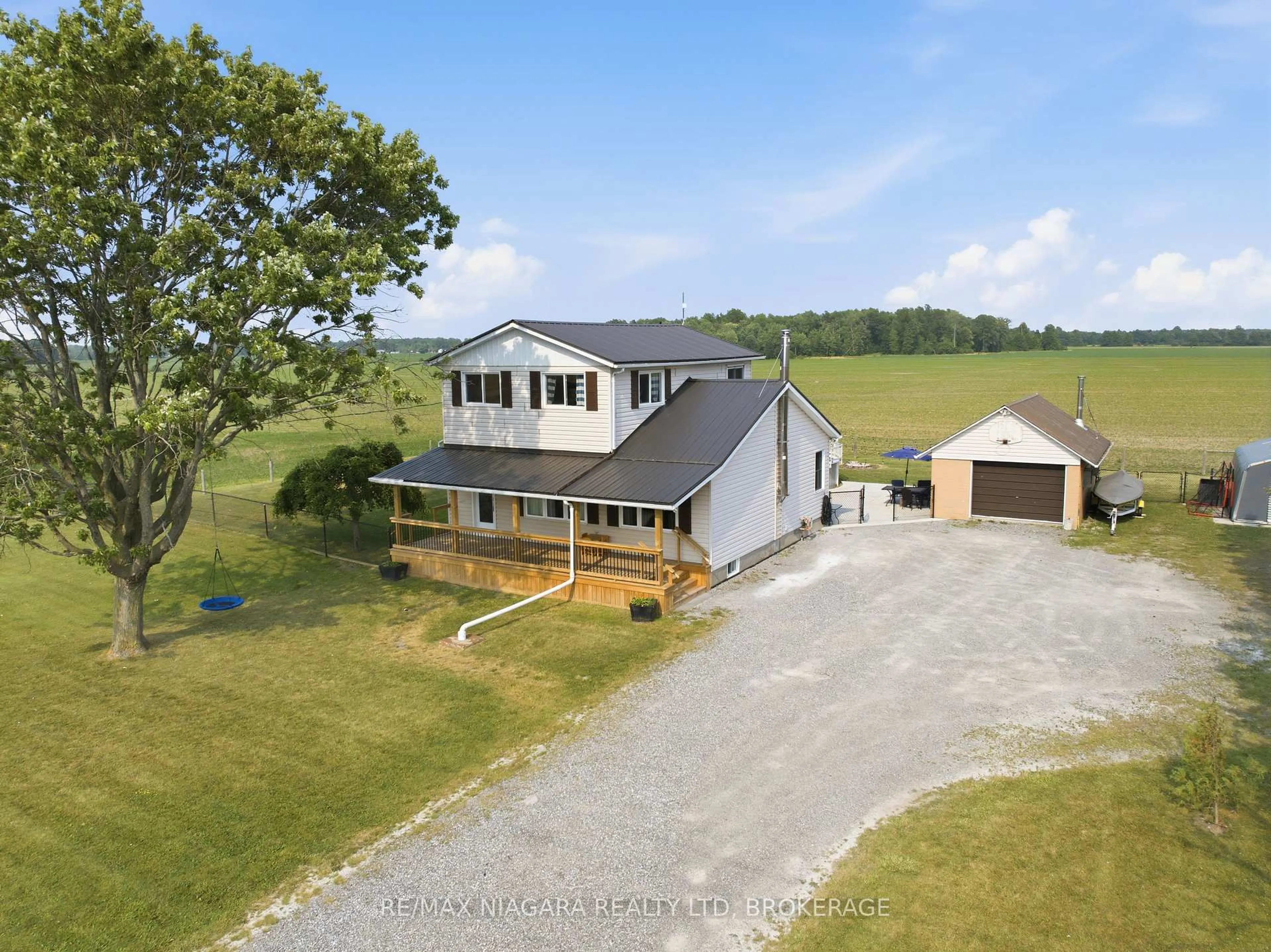 A pic from outside/outdoor area/front of a property/back of a property/a pic from drone, building for 3353 Miller Rd, Port Colborne Ontario L3K 5V5