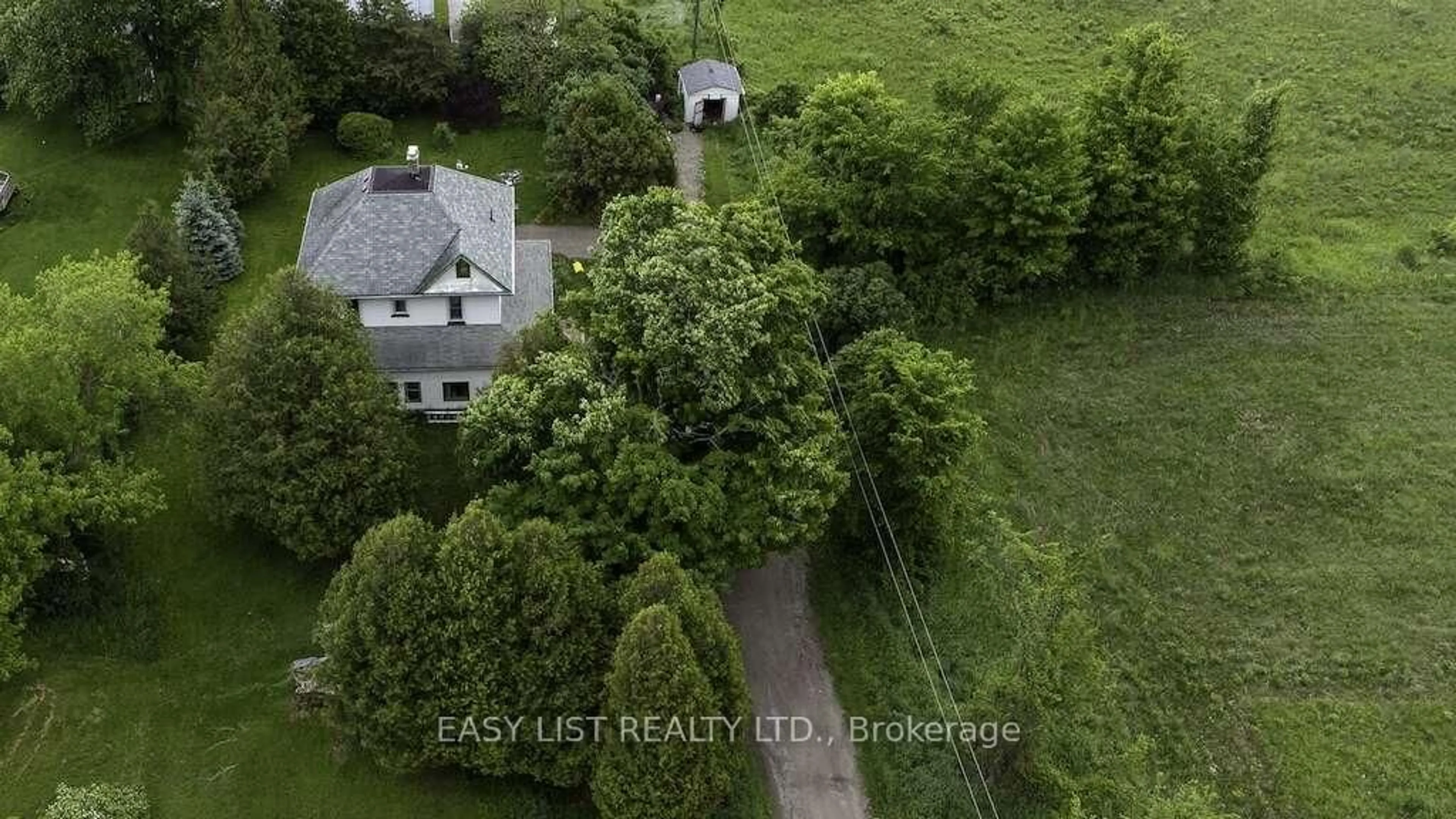 A pic from outside/outdoor area/front of a property/back of a property/a pic from drone, forest/trees view for 1330 County Road 36, Kawartha Lakes Ontario K9V 4R6