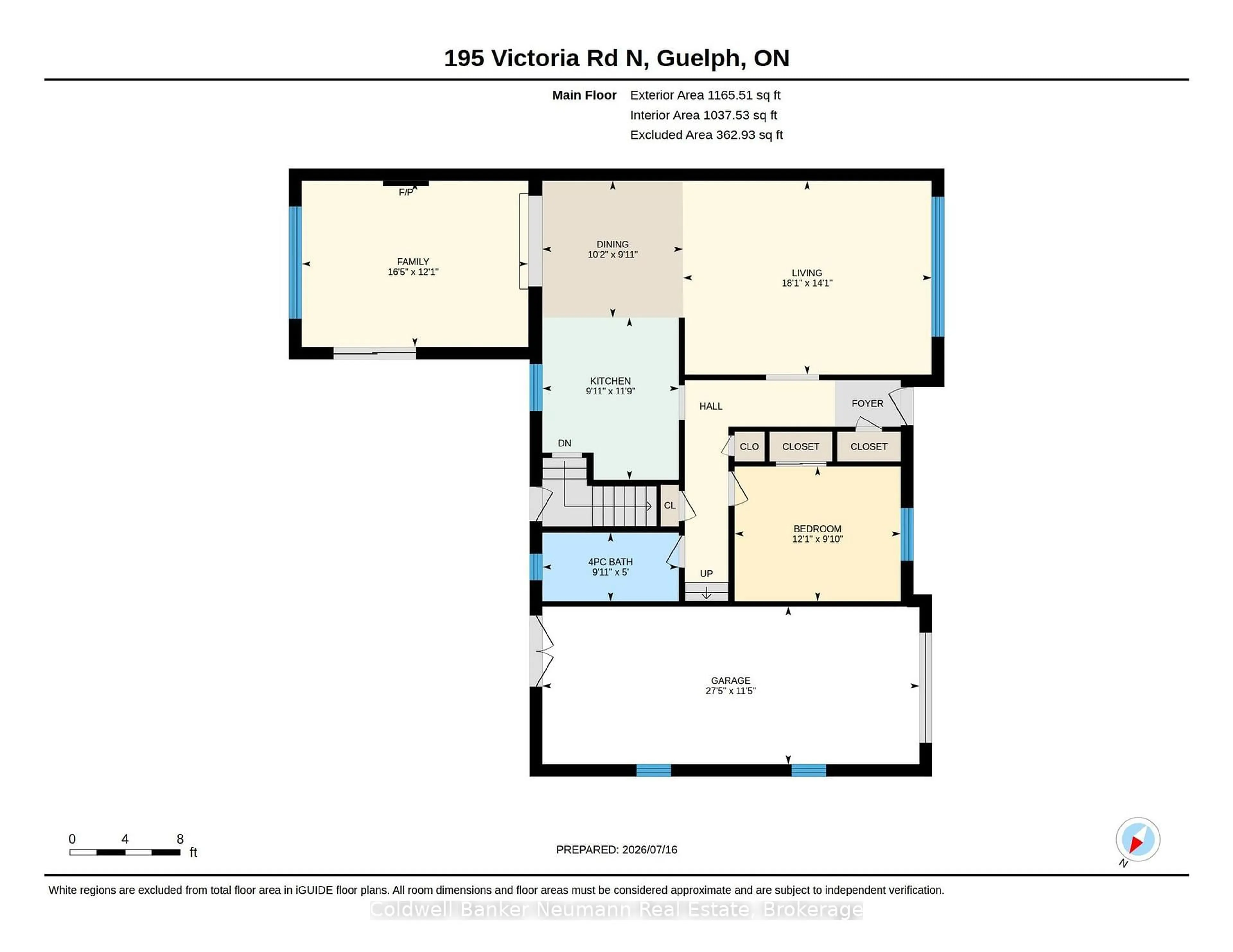 Floor plan for 195 Victoria Rd, Guelph Ontario N1E 5H6