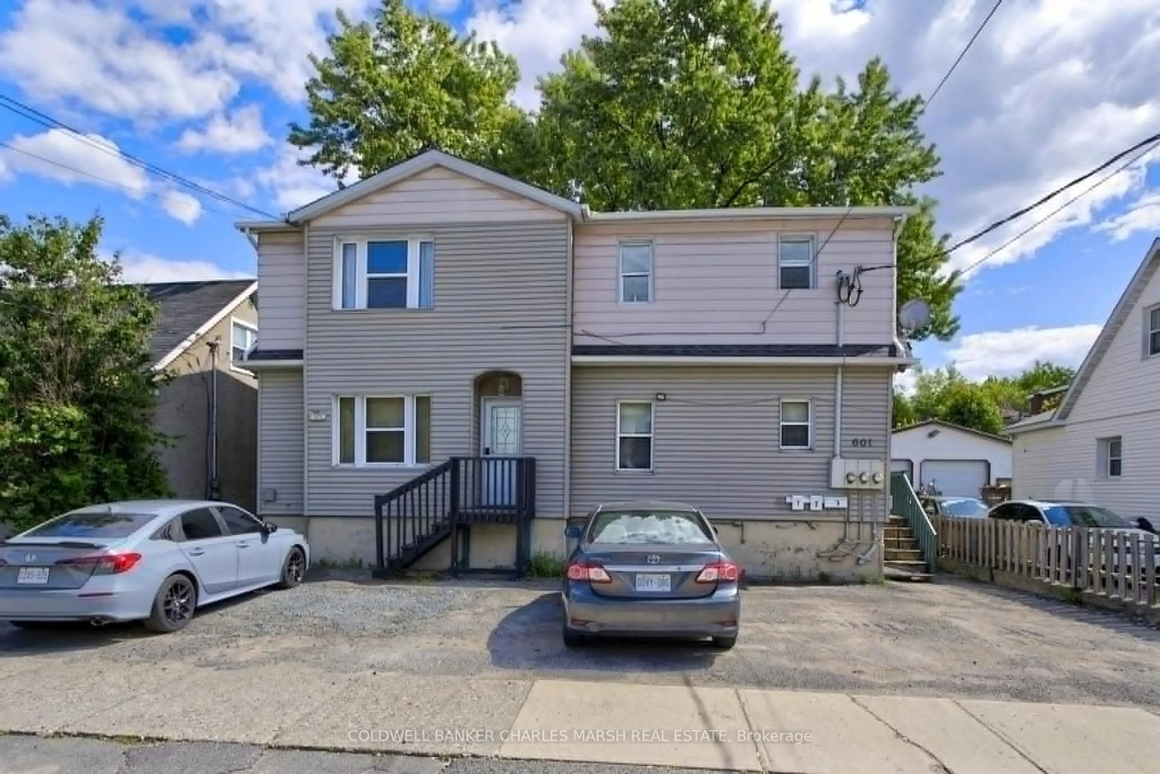 A pic from outside/outdoor area/front of a property/back of a property/a pic from drone, street for 601 Ash St, Greater Sudbury Ontario P3C 2A7