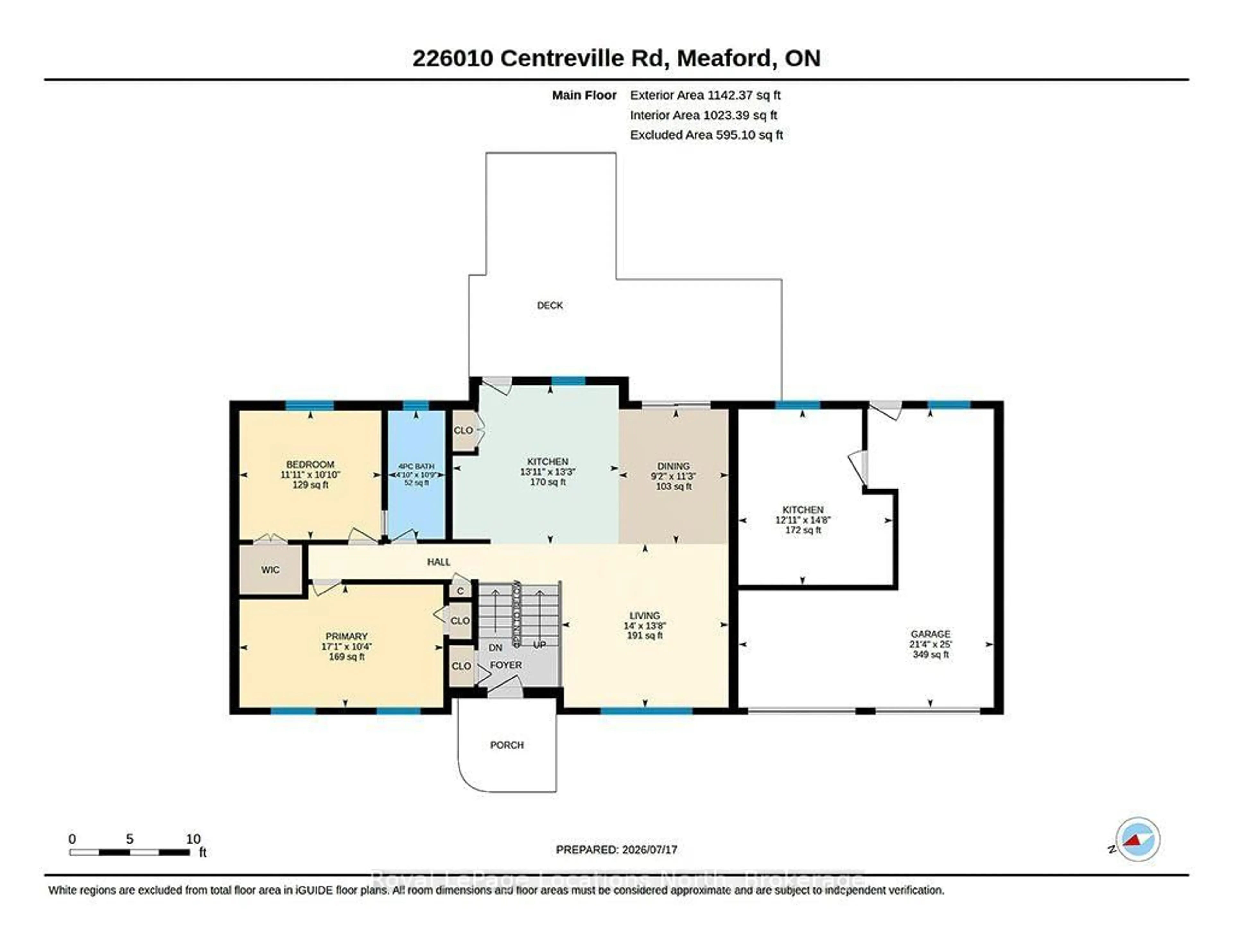 Floor plan for 226010 Centreville Rd, Meaford Ontario N4L 0A7