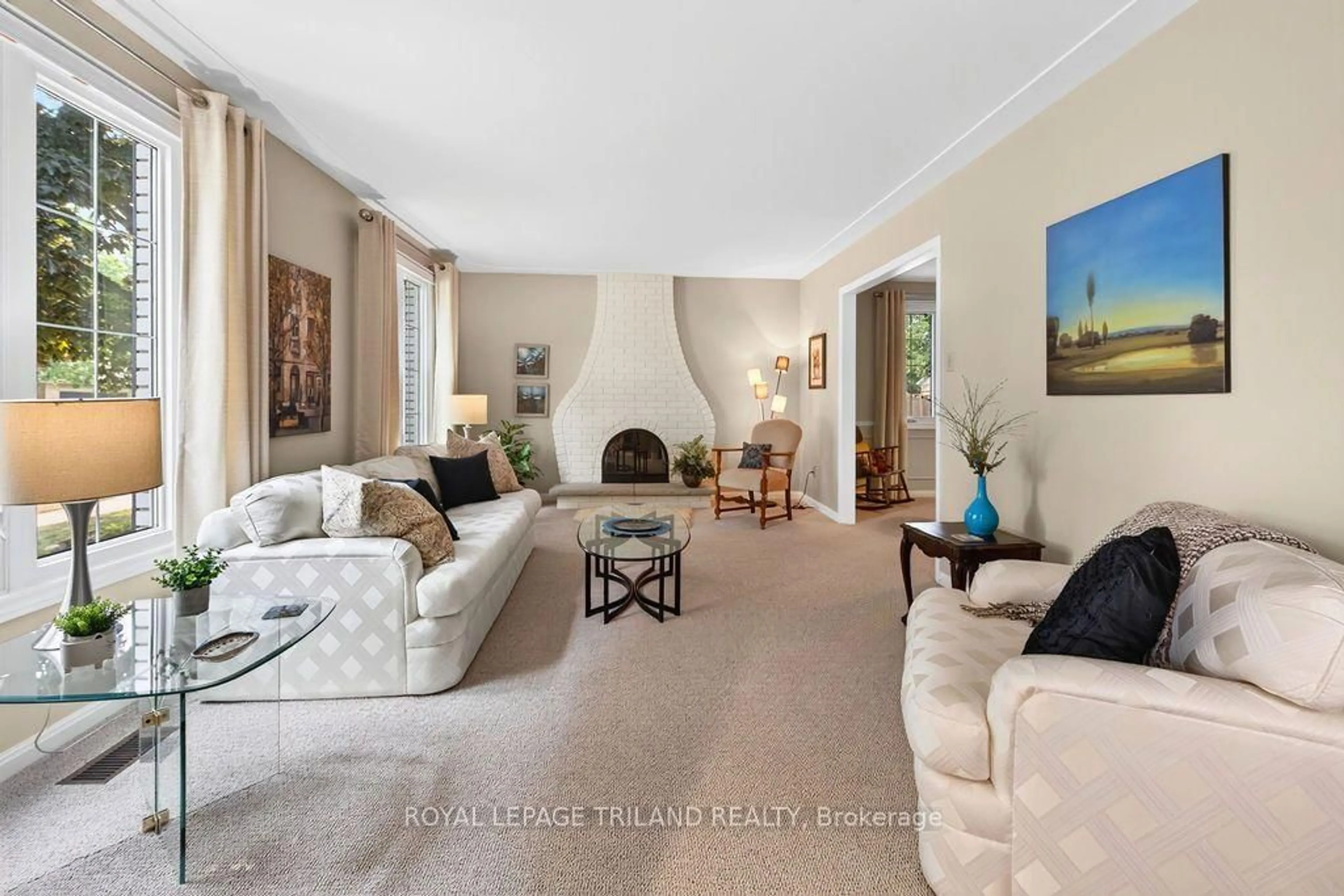 Living room with furniture, unknown for 1 Milford Cres, London North Ontario N5X 1A7