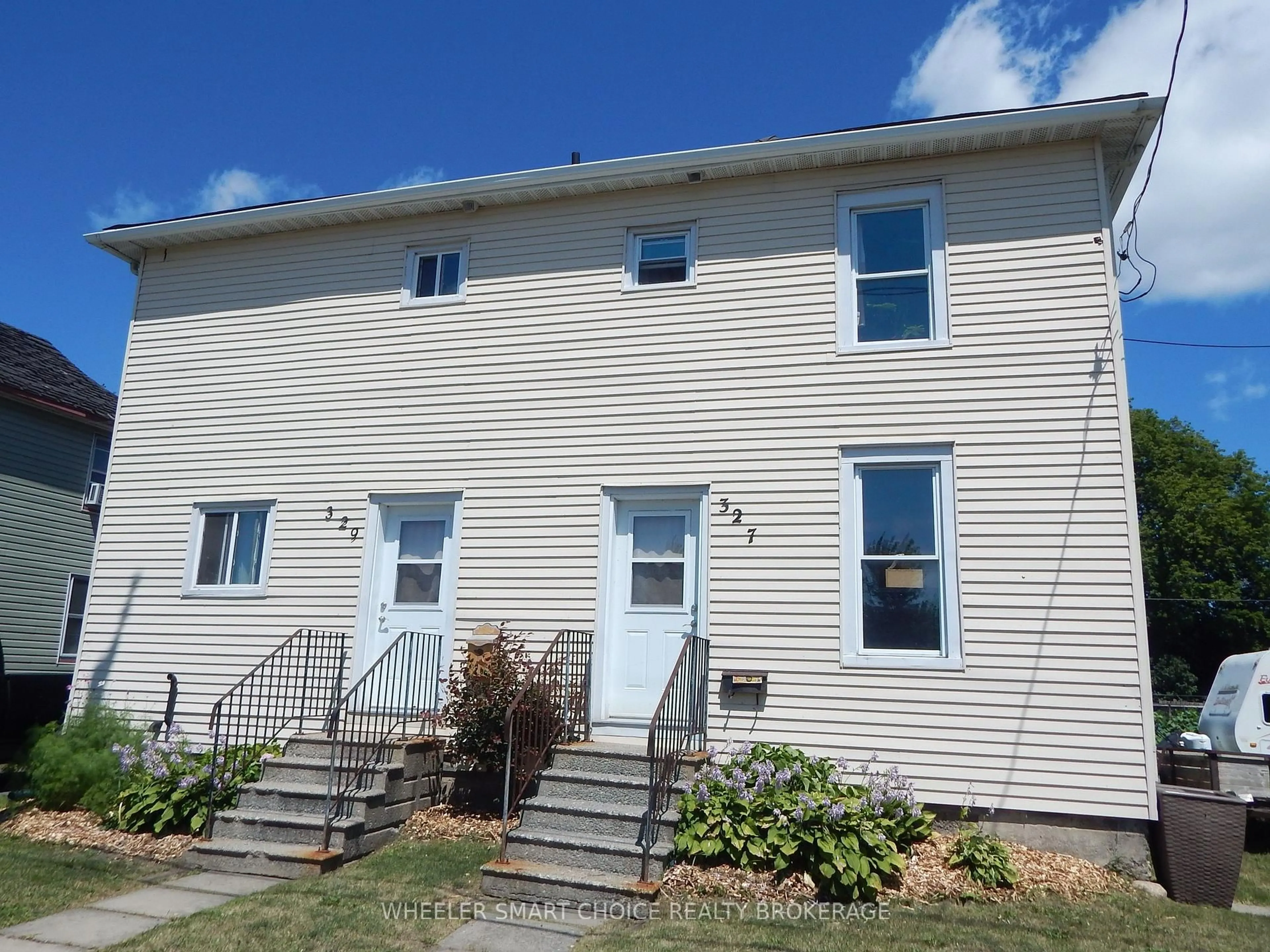 Home with vinyl exterior material, building for 327-329 Brookdale Ave, Cornwall Ontario K6J 4P2