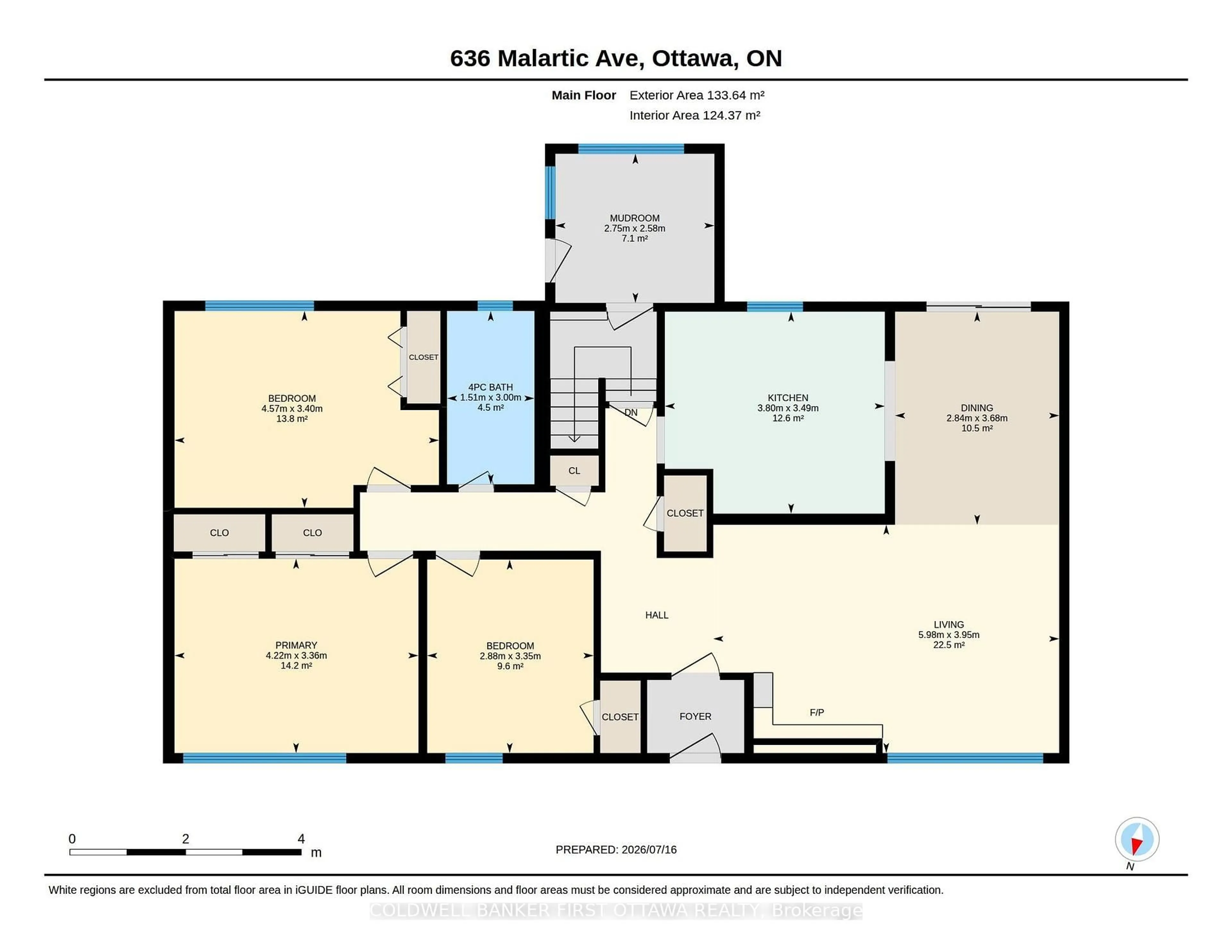Floor plan for 636 Malartic Ave, Ottawa Ontario K1K 0X3