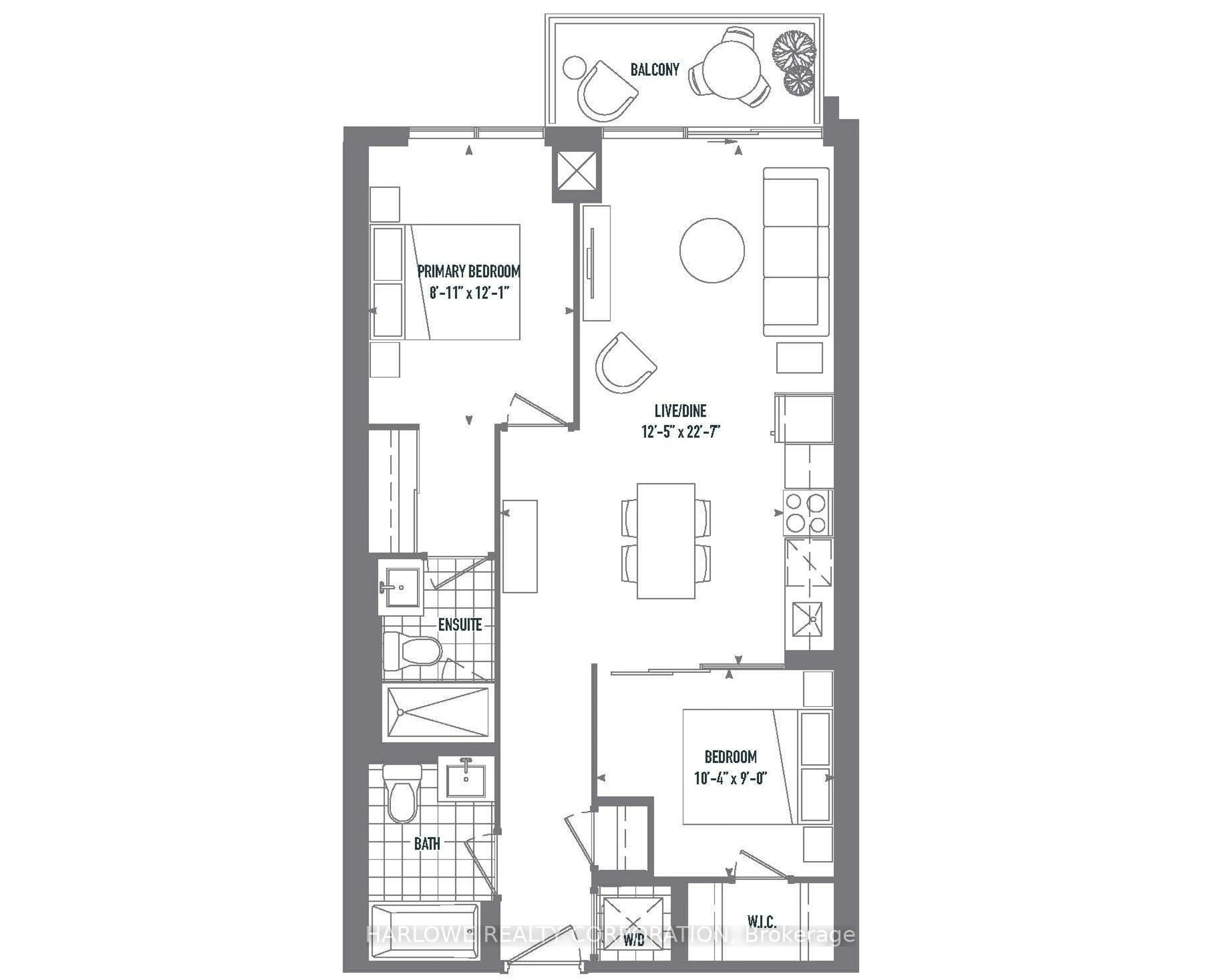 Floor plan for 75 James St #522, Hamilton Ontario L8P 2Y9