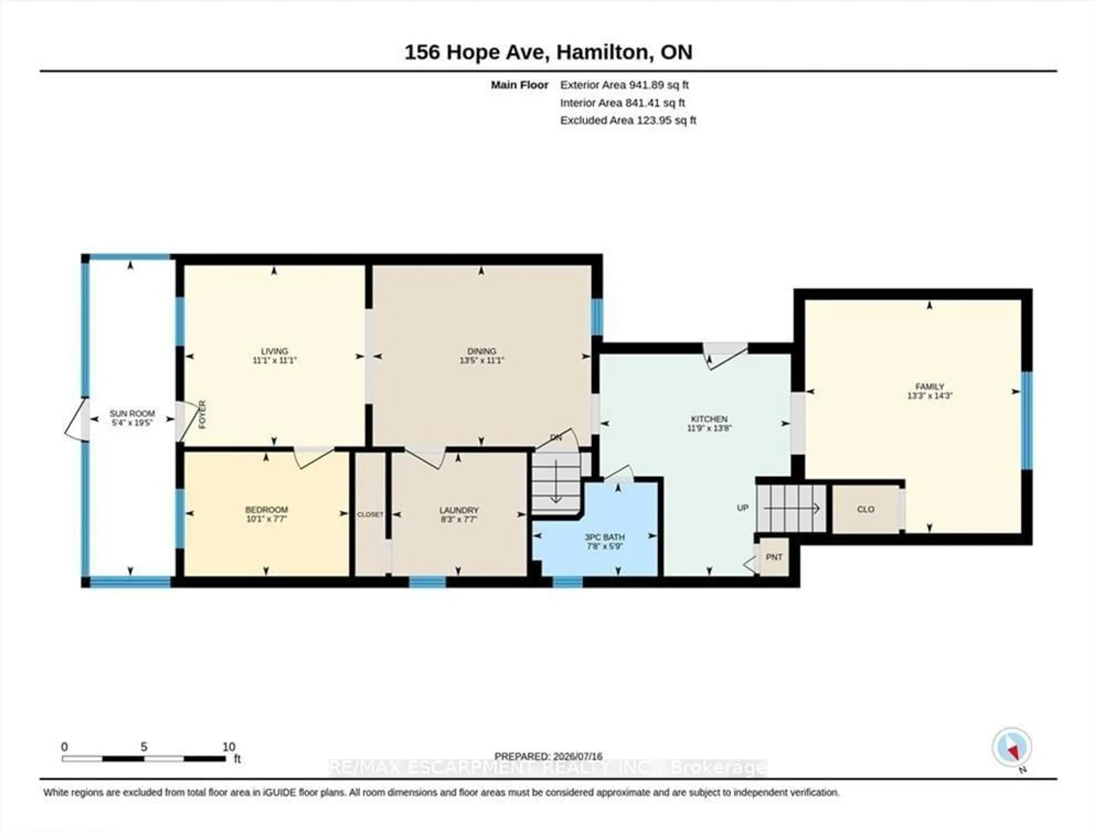 Floor plan for 156 HOPE Ave, Hamilton Ontario L8H 2E8