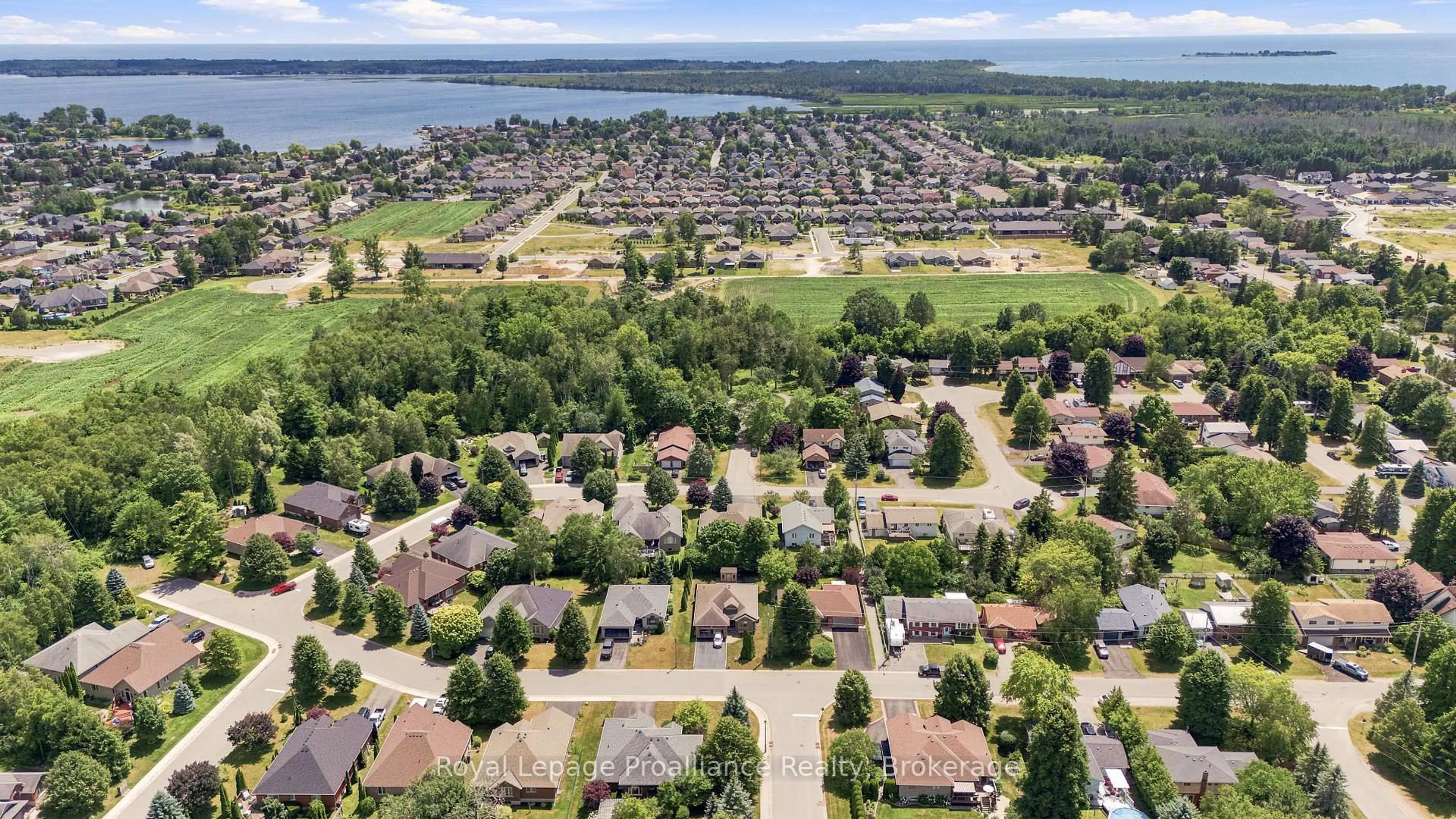 A pic from outside/outdoor area/front of a property/back of a property/a pic from drone, water/lake/river/ocean view for 31 Huron Dr, Brighton Ontario K0K 1H0