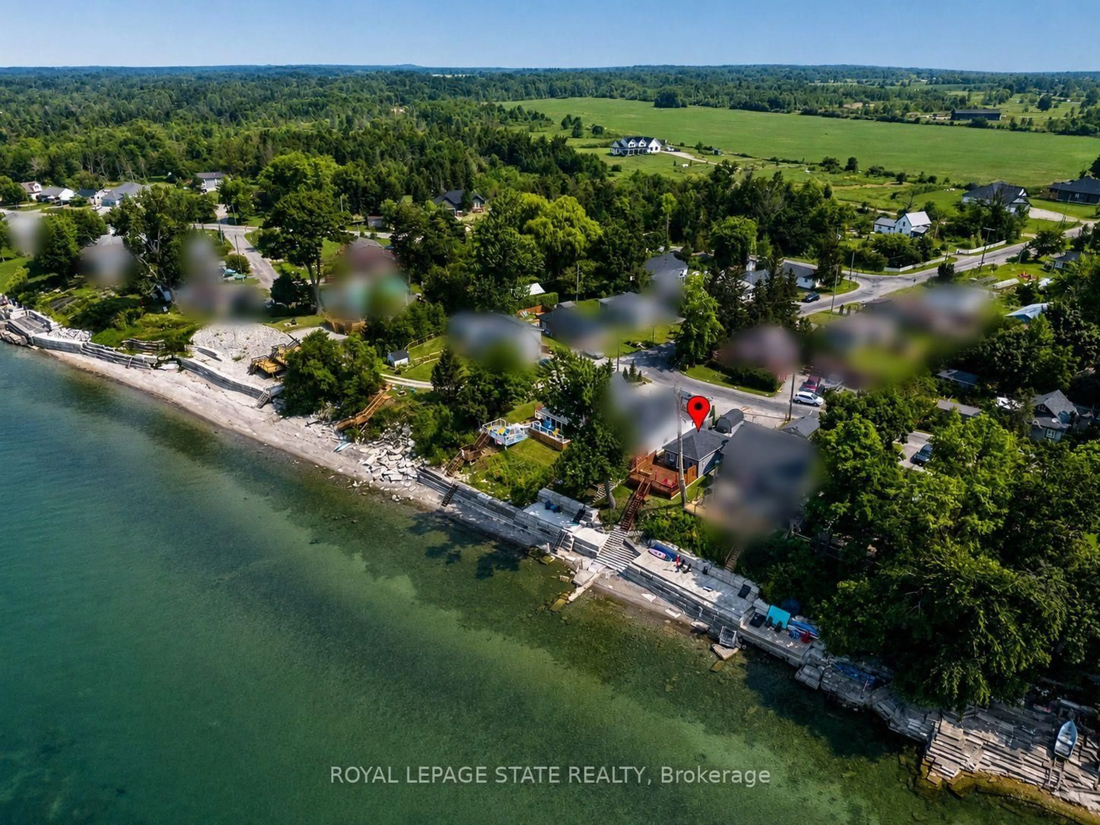 A pic from outside/outdoor area/front of a property/back of a property/a pic from drone, water/lake/river/ocean view for 6 Lakeside Dr, Haldimand Ontario N0A 1L0