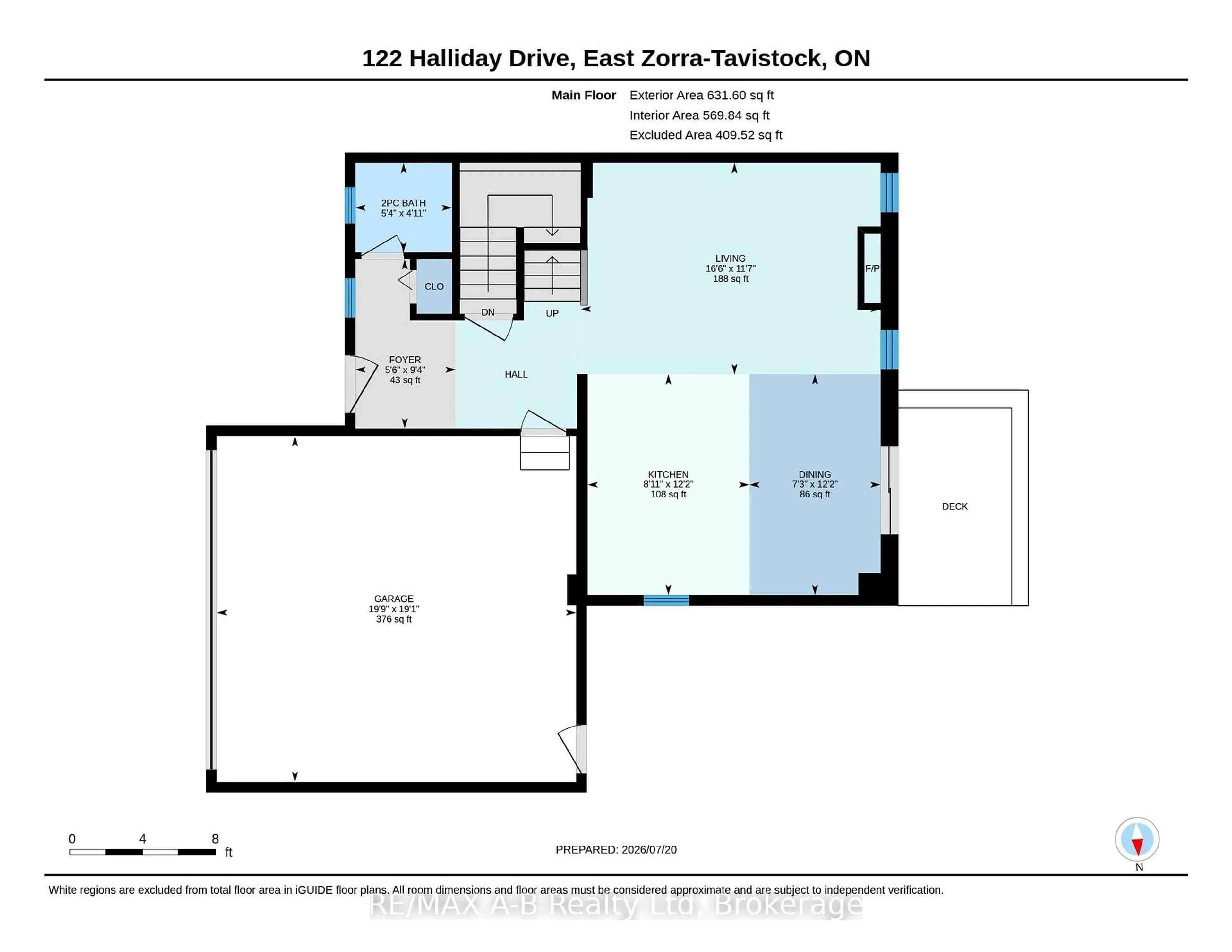 Floor plan for 122 Halliday Dr, East Zorra-Tavistock Ontario N0B 2R0
