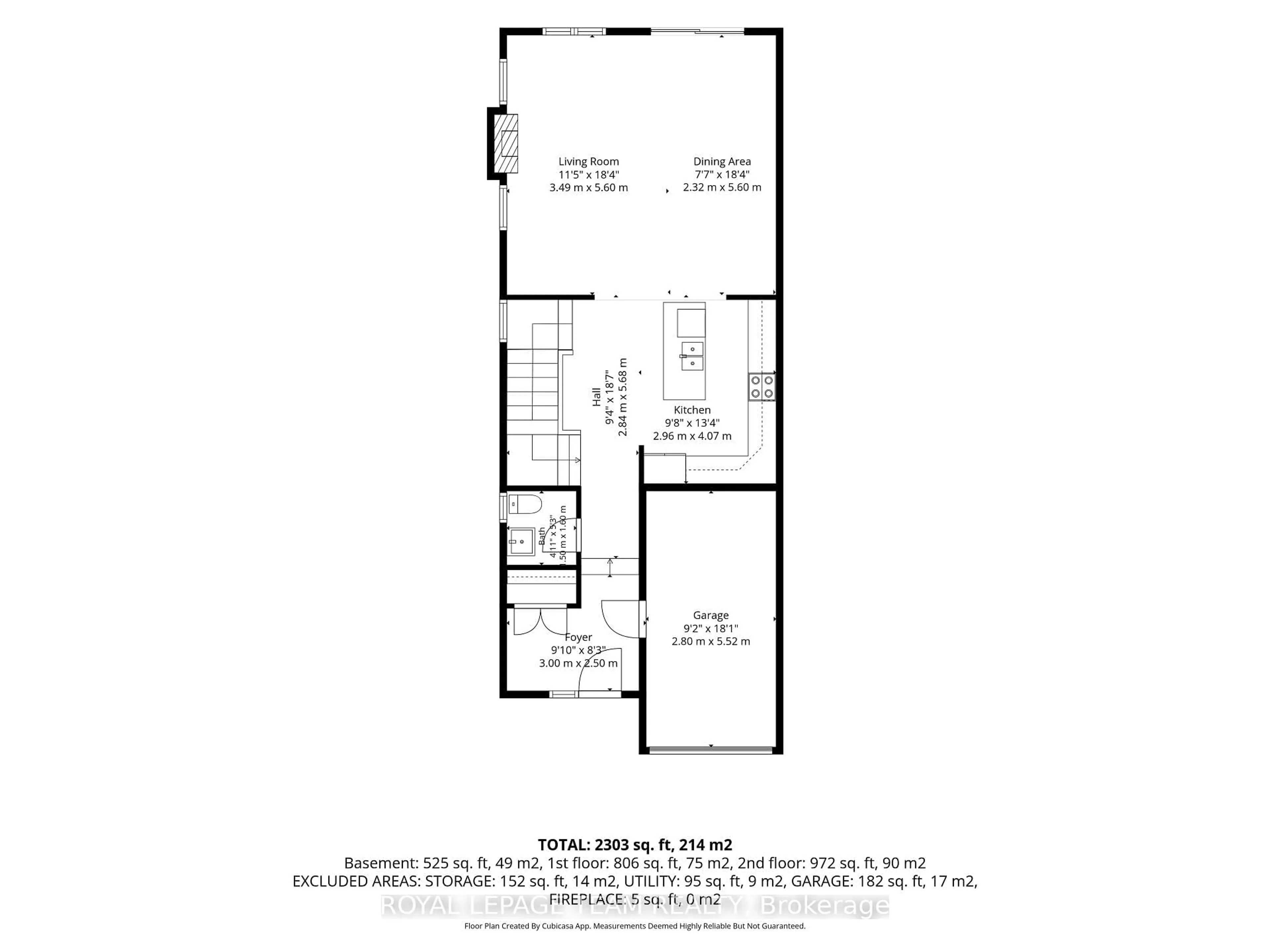 Floor plan for 547 Kilspindie Rdge, Ottawa Ontario K2J 6A2