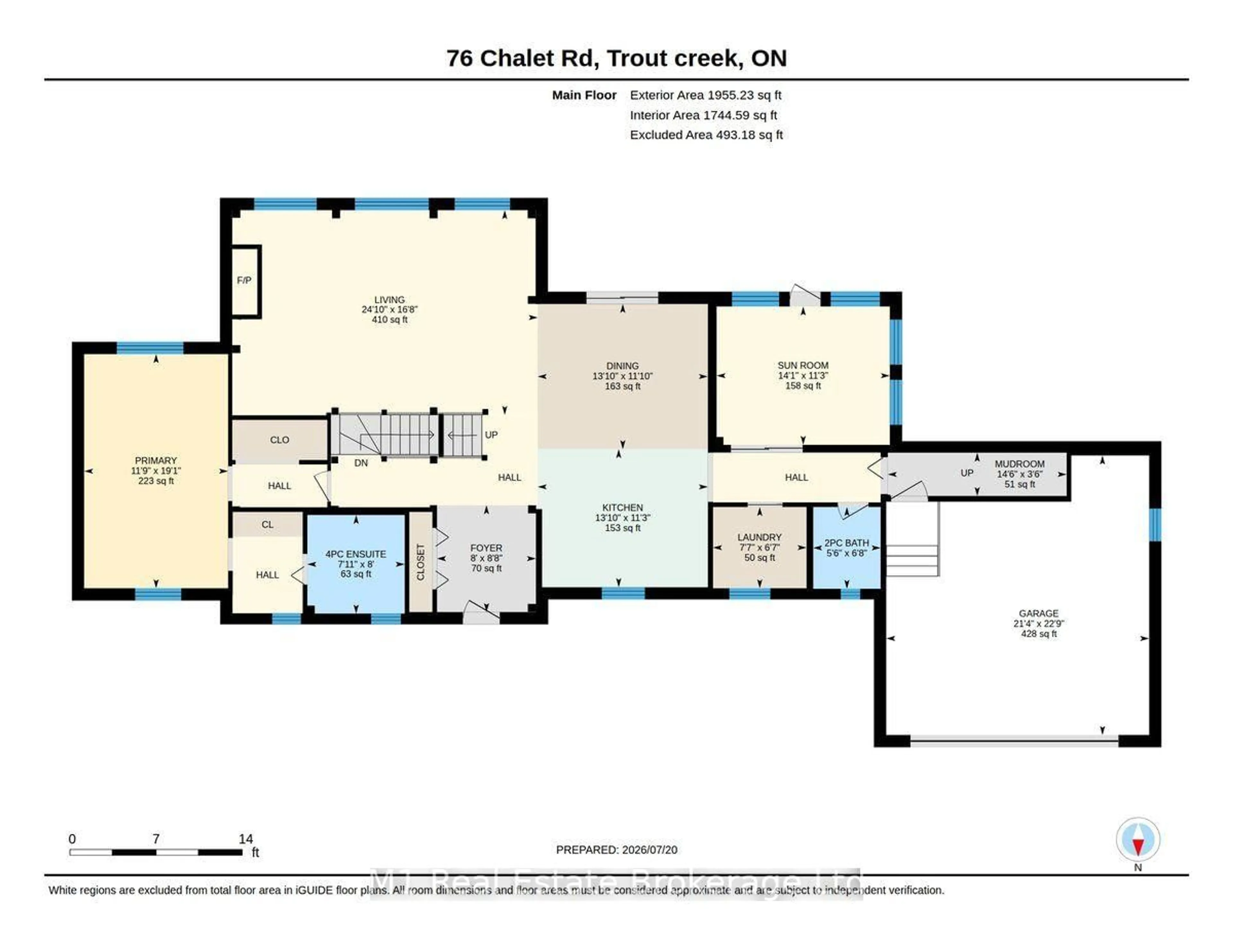 Floor plan for 76 Chalet Rd, Powassan Ontario P0H 2L0