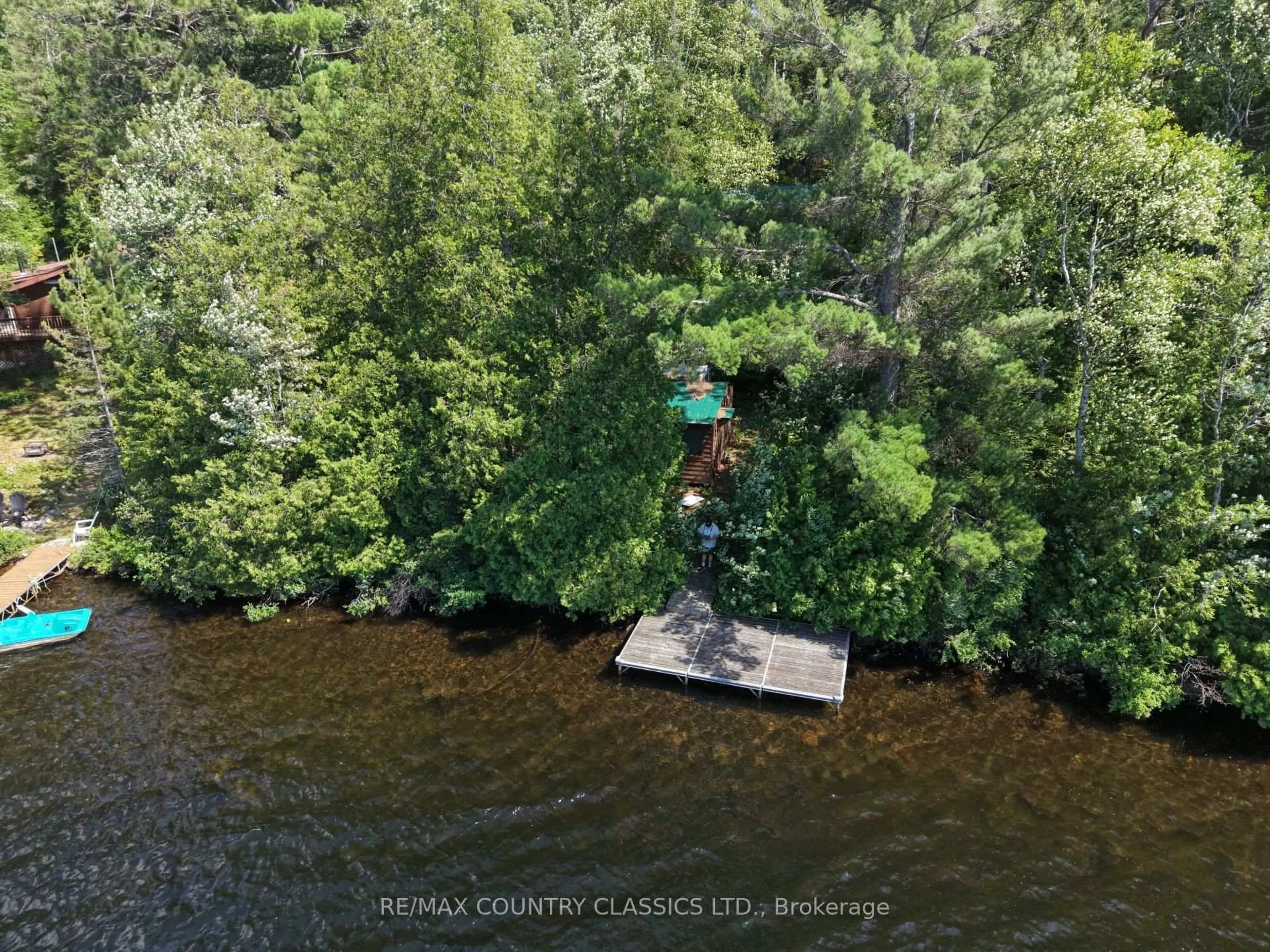 A pic from outside/outdoor area/front of a property/back of a property/a pic from drone, water/lake/river/ocean view for 474A Spectacle Lake Rd, Barry's Bay Ontario K0J 1B0
