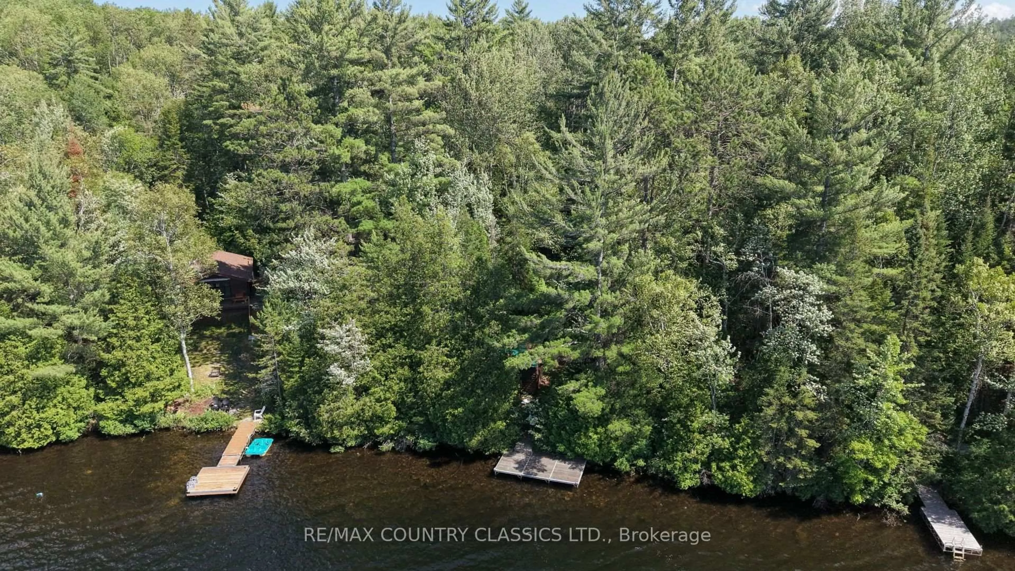 A pic from outside/outdoor area/front of a property/back of a property/a pic from drone, water/lake/river/ocean view for 474A Spectacle Lake Rd, Barry's Bay Ontario K0J 1B0
