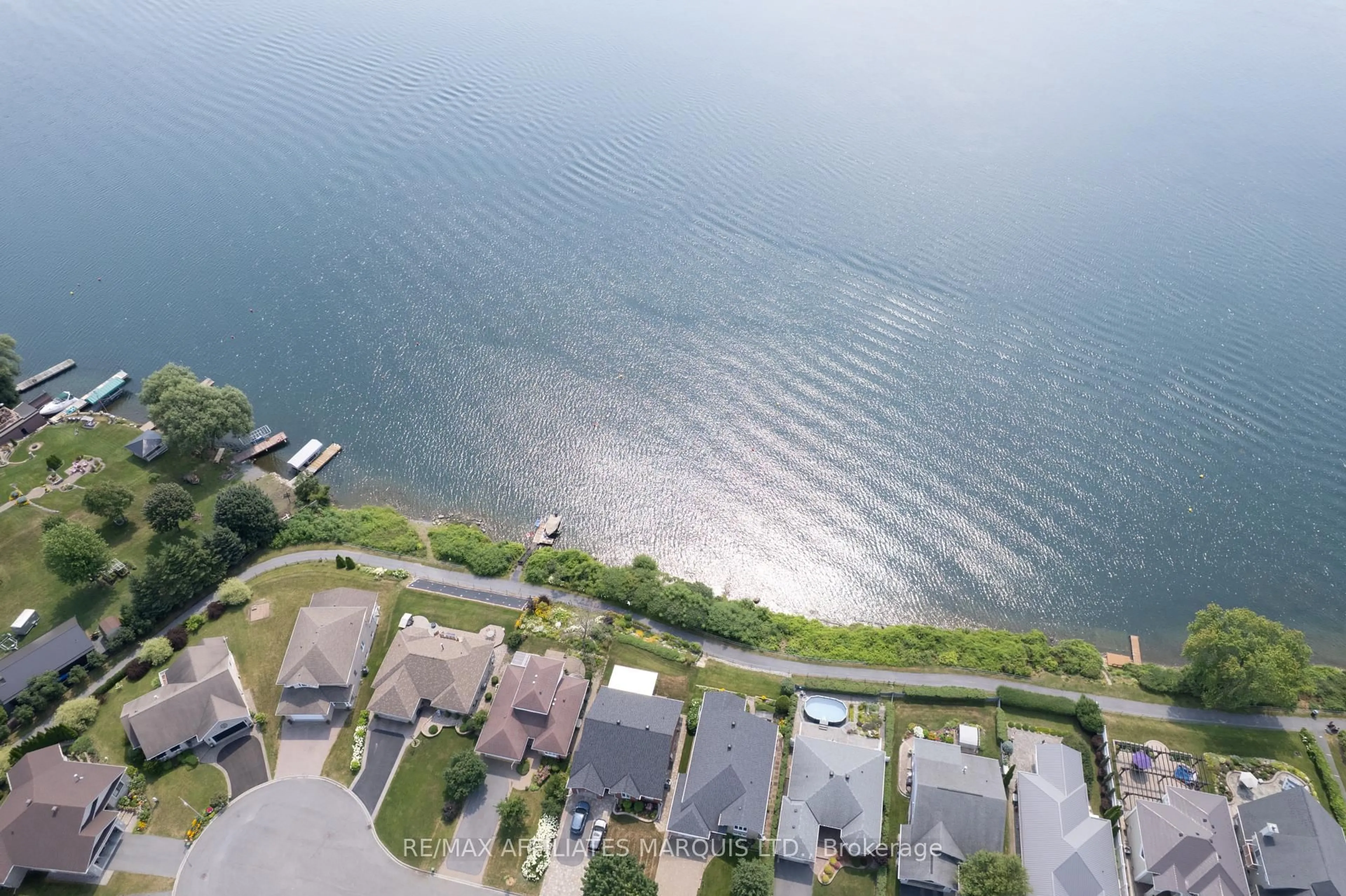 A pic from outside/outdoor area/front of a property/back of a property/a pic from drone, water/lake/river/ocean view for 1172 Kirkman Crt, Cornwall Ontario K6H 5E2
