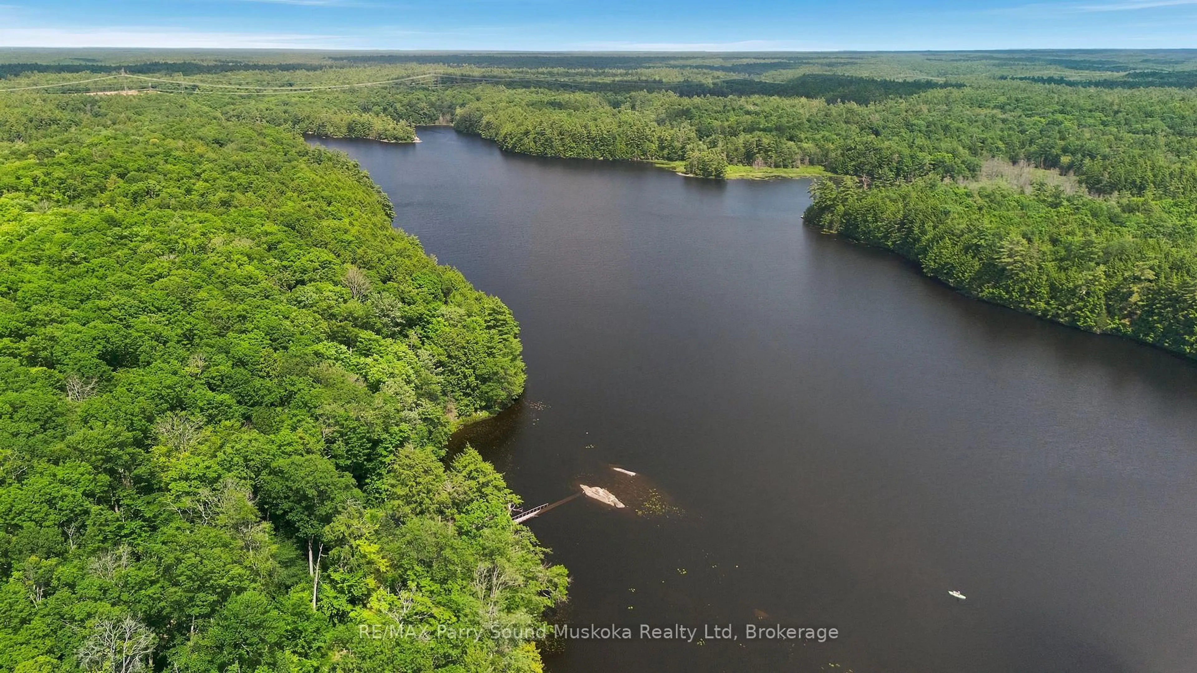 A pic from outside/outdoor area/front of a property/back of a property/a pic from drone, water/lake/river/ocean view for 24 South Crane Lake Rd, The Archipelago Ontario P2A 0B7