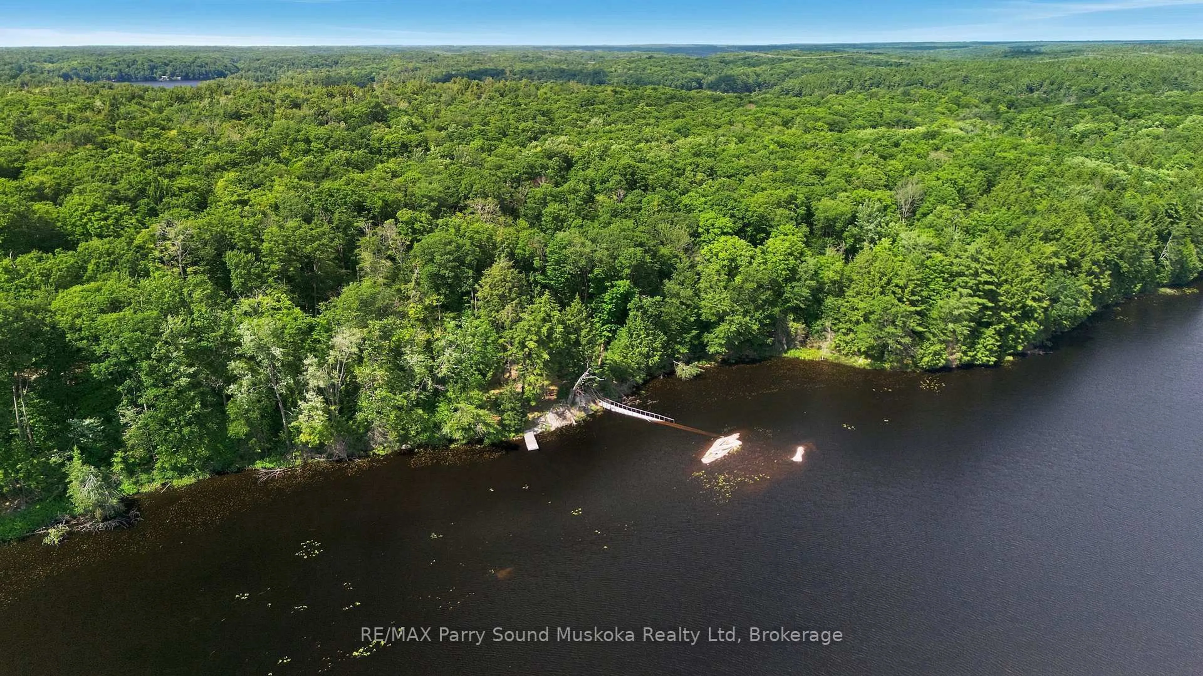 A pic from outside/outdoor area/front of a property/back of a property/a pic from drone, water/lake/river/ocean view for 24 South Crane Lake Rd, The Archipelago Ontario P2A 0B7