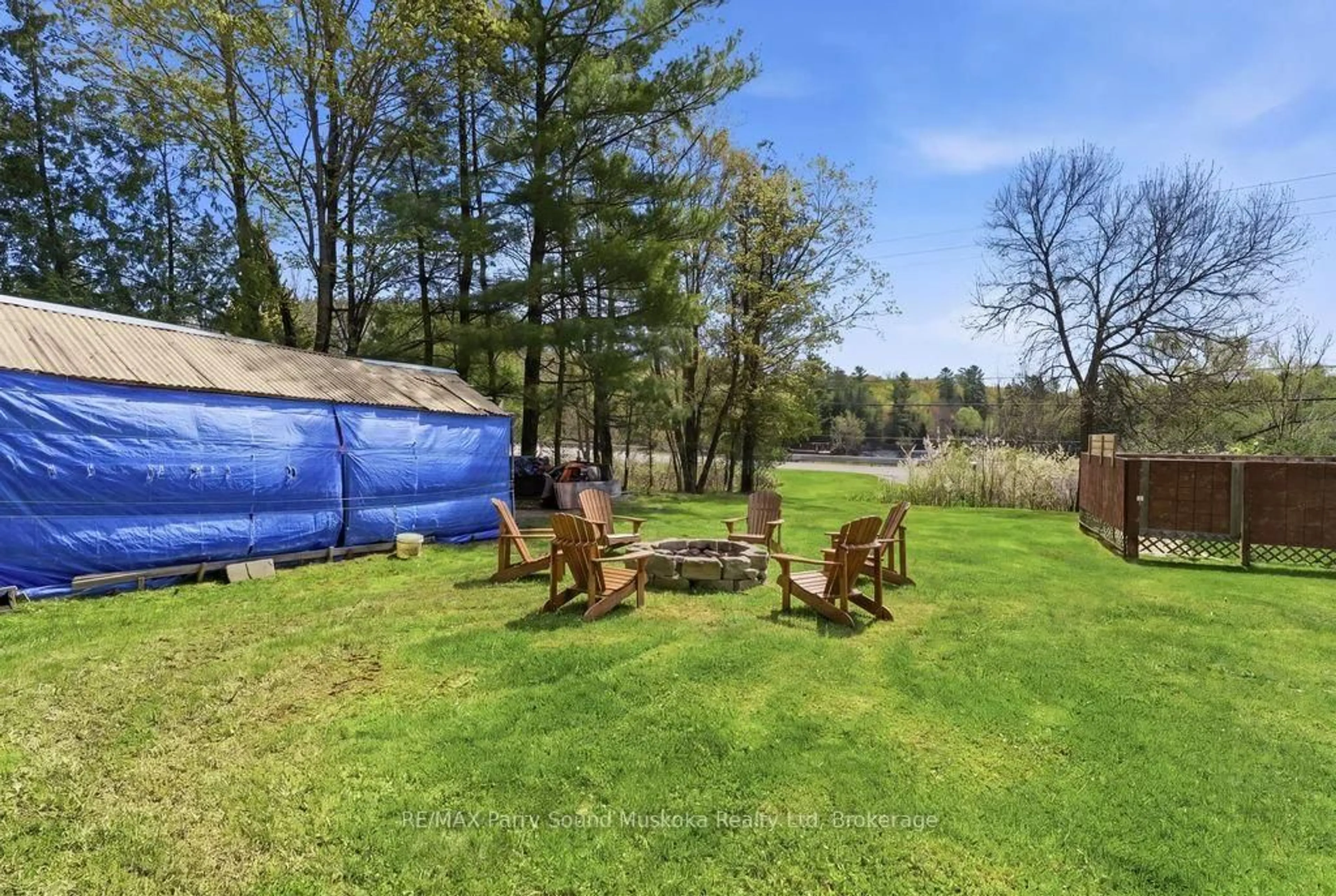 A pic from outside/outdoor area/front of a property/back of a property/a pic from drone, water/lake/river/ocean view for 1-A Butler St, Whitestone Ontario P0A 1G0